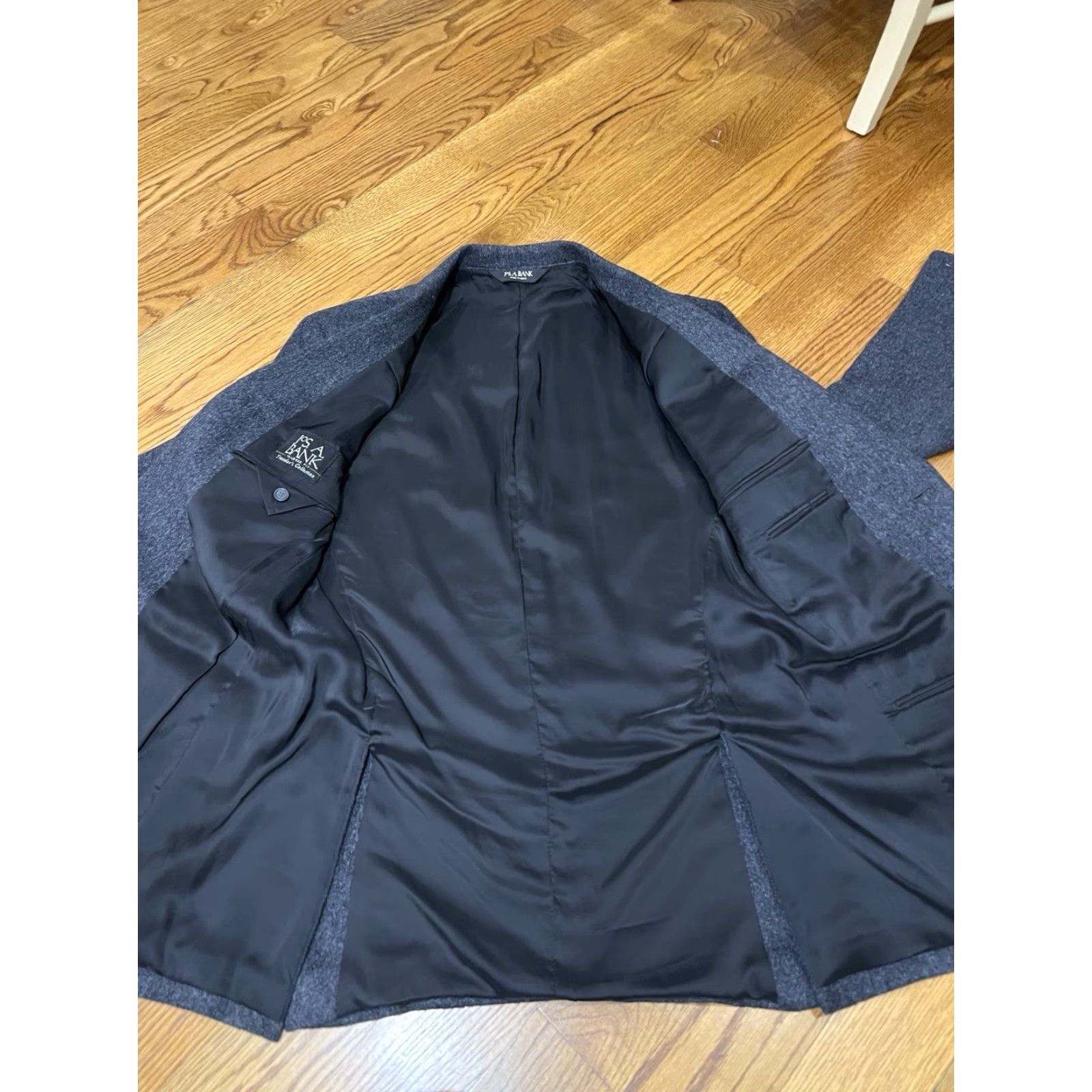 Jos. A. Bank Jos A Bank Men's Blazer Sport Coat Jacket 40L Camel Hair Charcoal Dark Heather Solid Size 40R - 6 Thumbnail
