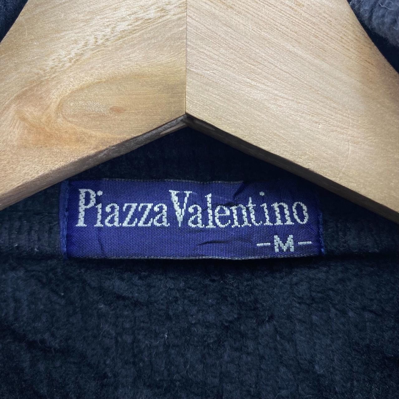 Valentino Vtg 90’ PIZZA VALENTINO ITALY Striped Fleece Jacket Size M / US 6-8 / IT 42-44 - 4 Thumbnail