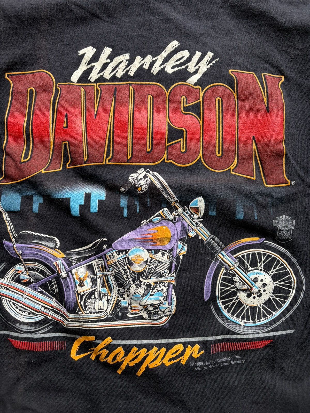 Harley Davidson Vintage Harley Davidson 1988 Custom Motorcycle Biker Tee Size US L / EU 52-54 / 3 - 3 Thumbnail