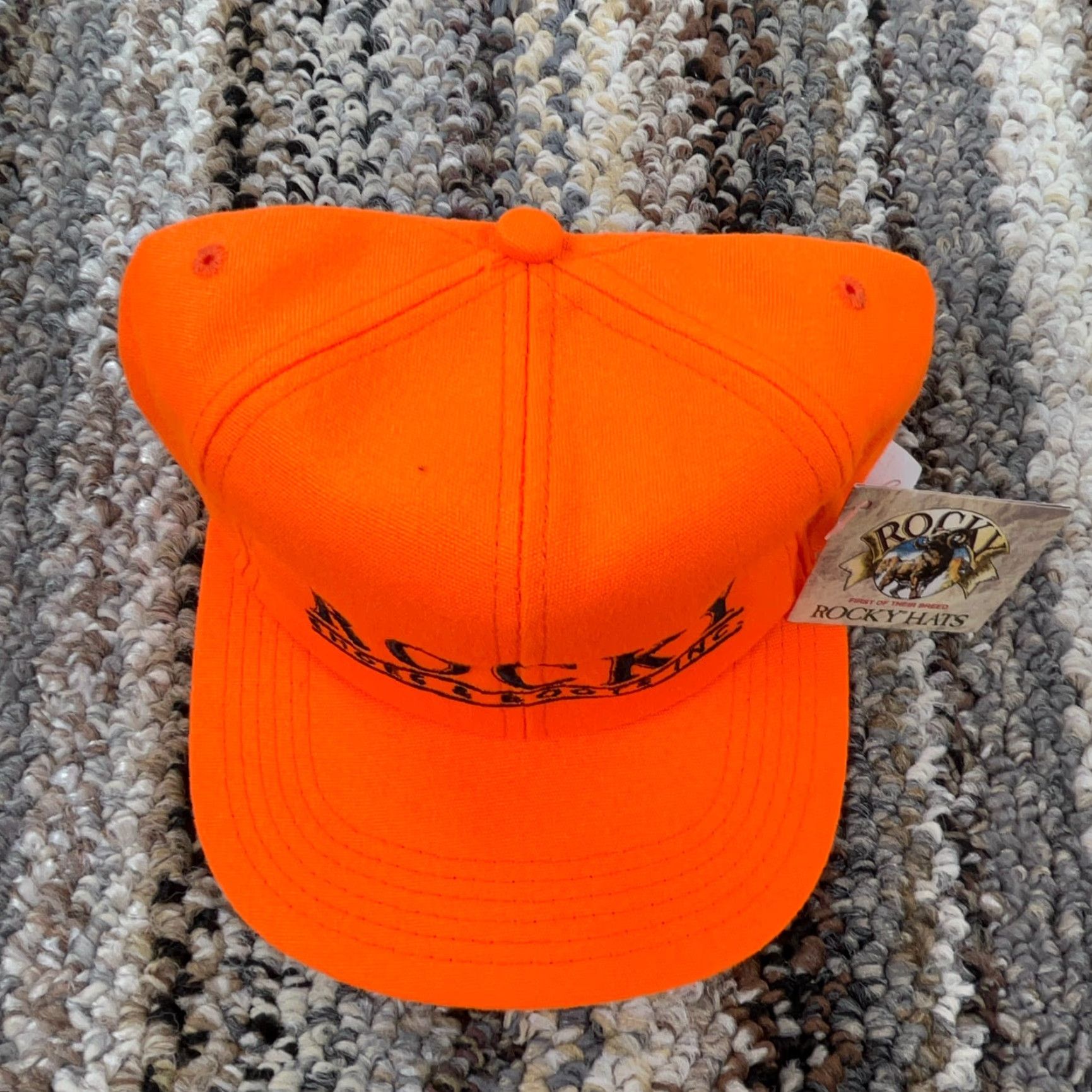 Vintage VINTAGE Rocky Boots Hat Cap Snapback Trucker Hunting Blaze Orange 90s Y2K Mens Size 44L - 3 Thumbnail