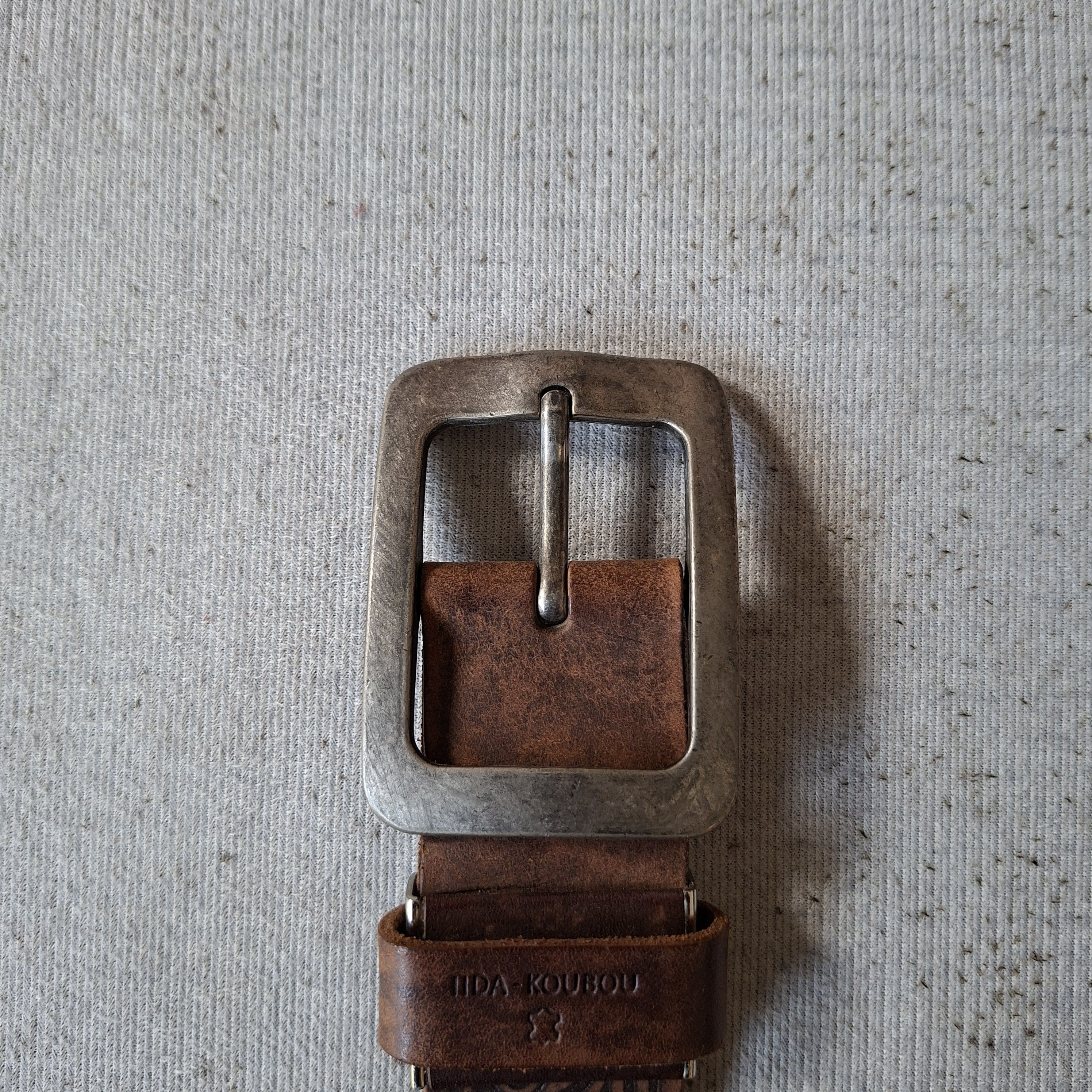 Japanese Brand 🧱 Vintage lida koubou garrison emboss leather belt Size ONE SIZE - 5 Thumbnail