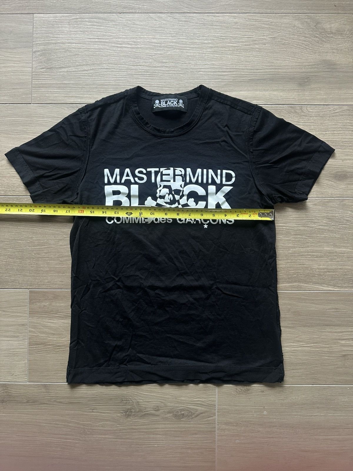 Mastermind Japan Mastermind Japan Black x Comme Des Garçons Cut & Sew Tee Size US S / EU 44-46 / 1 - 4 Thumbnail