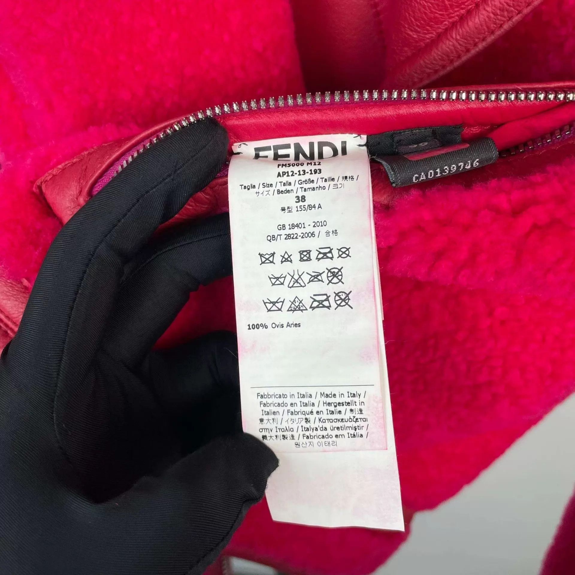 Fendi Fendi Red Shearling Coat 95 New 38 Size XS / US 0-2 / IT 36-38 - 5 Thumbnail