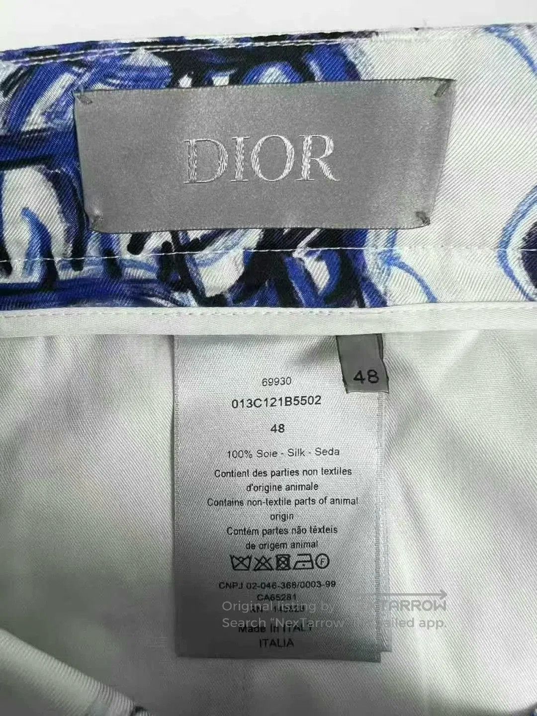 Dior dior tiger logo shorts in white and blue. Size US 44 / EU 60 - 4 Thumbnail