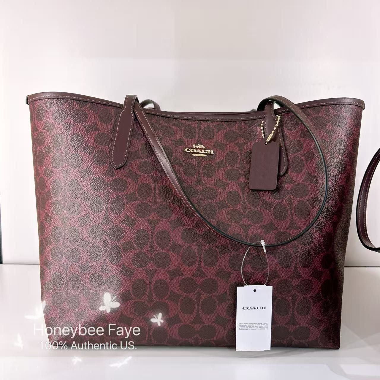 Coach City Tote Bag In Signature Canvas CV976 Size ONE SIZE - 2 Thumbnail