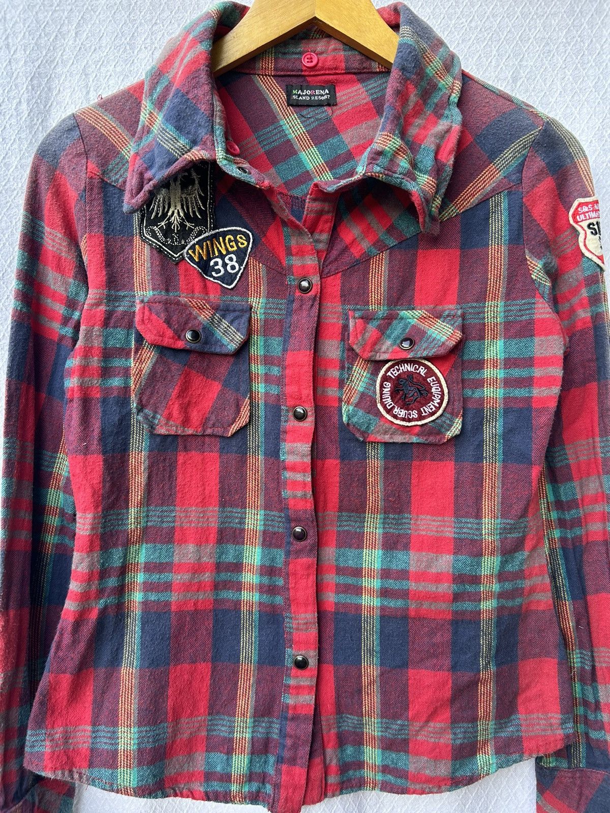 If Six Was Nine × Japanese Brand × Le Grande Bleu (L.G.B.) Japanese plaid poem majorena shirt lgb ifsixwasnine style Size US S / EU 44-46 / 1 - 7 Thumbnail