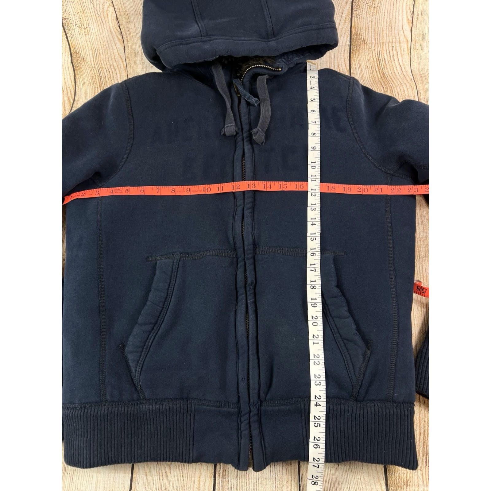 Abercrombie & Fitch VINTAGE Abercrombie & Fitch Men Hoodie Jacket Blue Wolf Jaw Bomber Short Coat Size US L / EU 52-54 / 3 - 3 Thumbnail