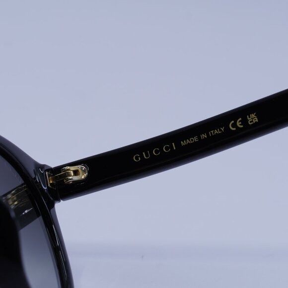 Gucci Gucci GG0638SK 001 Sunglasses Black Round Frame, Grey Lenses Size ONE SIZE - 8 Thumbnail