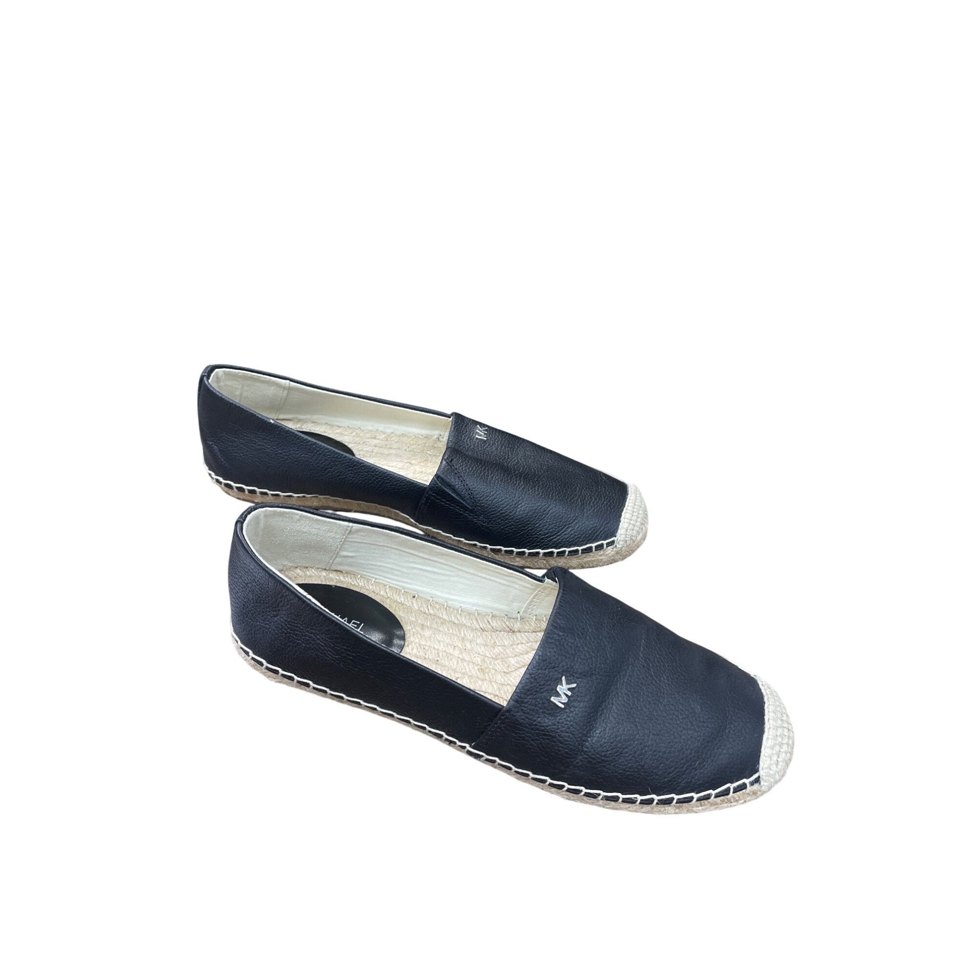 Michael Kors Michael Kors Womens Black Leather Espadrille Flats Size 6M S Size US 6 / IT 36 - 4 Thumbnail