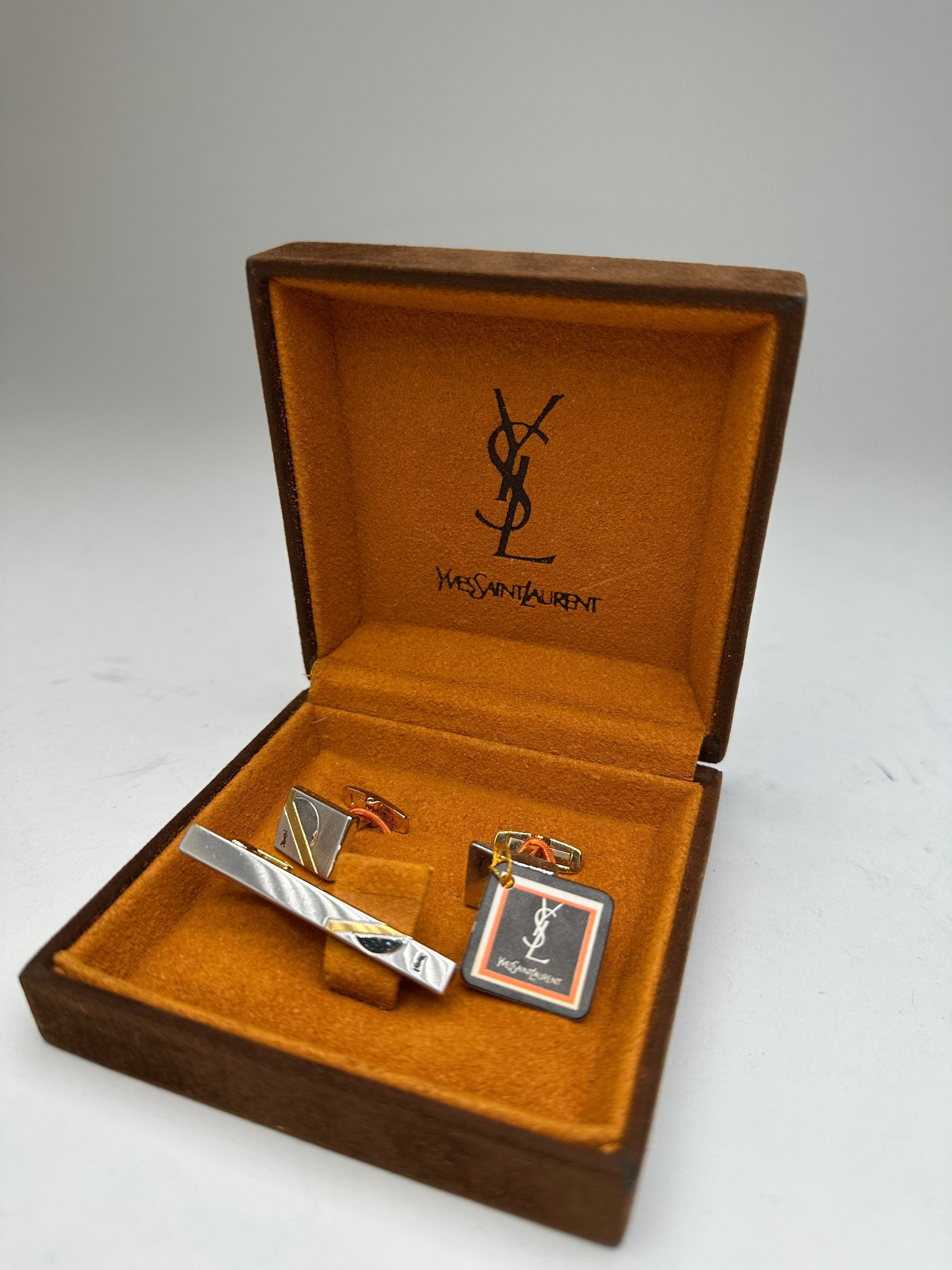 Other Vintage Yves Saint Laurent Cufflinks Tie Clamp set Silver Size ONE SIZE - 1 Thumbnail
