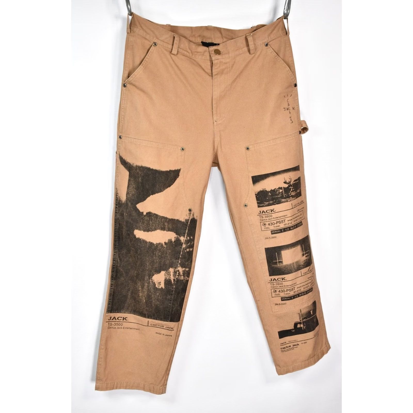 Travis Scott Travis Scott Cactus Jack Pants Shirt? No, Pants. Cargo Pants Men L Brown 100% Cotton Canvas Inseam 26.38in 67cm Vintage? No. Raw-Tag. 90s? N/A Size US 33 - 7 Thumbnail