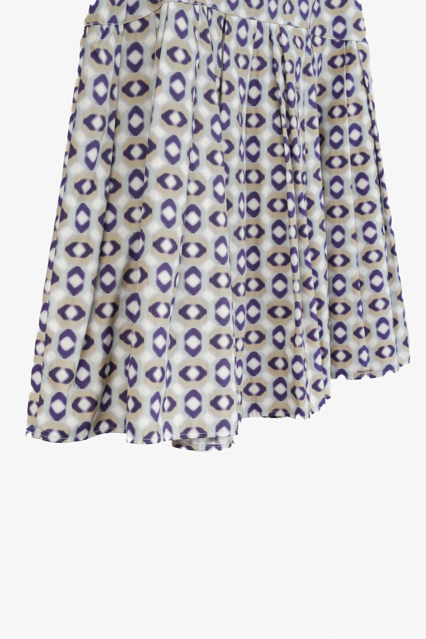 Miu Miu Miu Miu 2007 Taupe Geometric Print Skirt Size 27" / US 4 / IT 40 - 6 Thumbnail