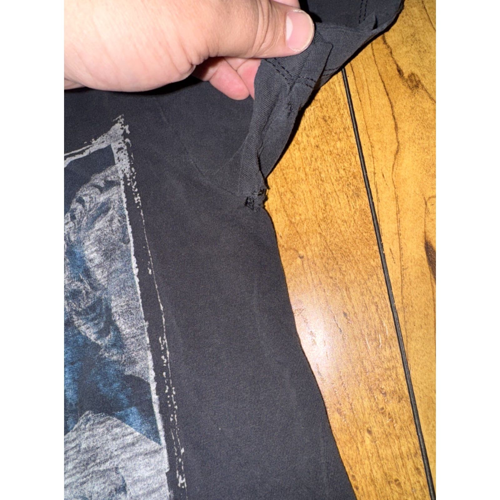Vintage VINTAGE Nirvana T-Shirt Shirt XS Cropped Black 90s Kurt Cobain Graphic Print Distressed Size US XS / EU 42 / 0 - 4 Thumbnail