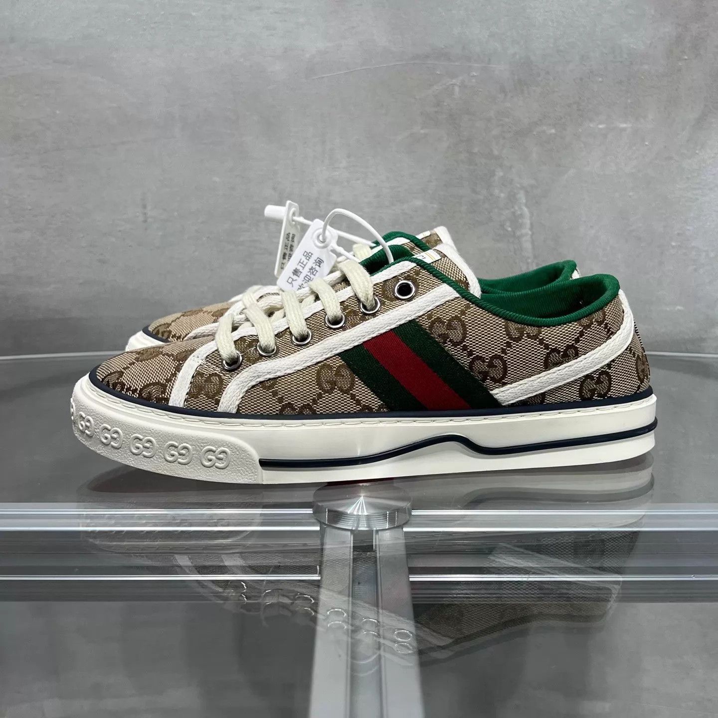 Gucci Gucci 1977 Tennis Sneaker Ebony 36.5 Size US 6 / IT 36 - 3 Thumbnail