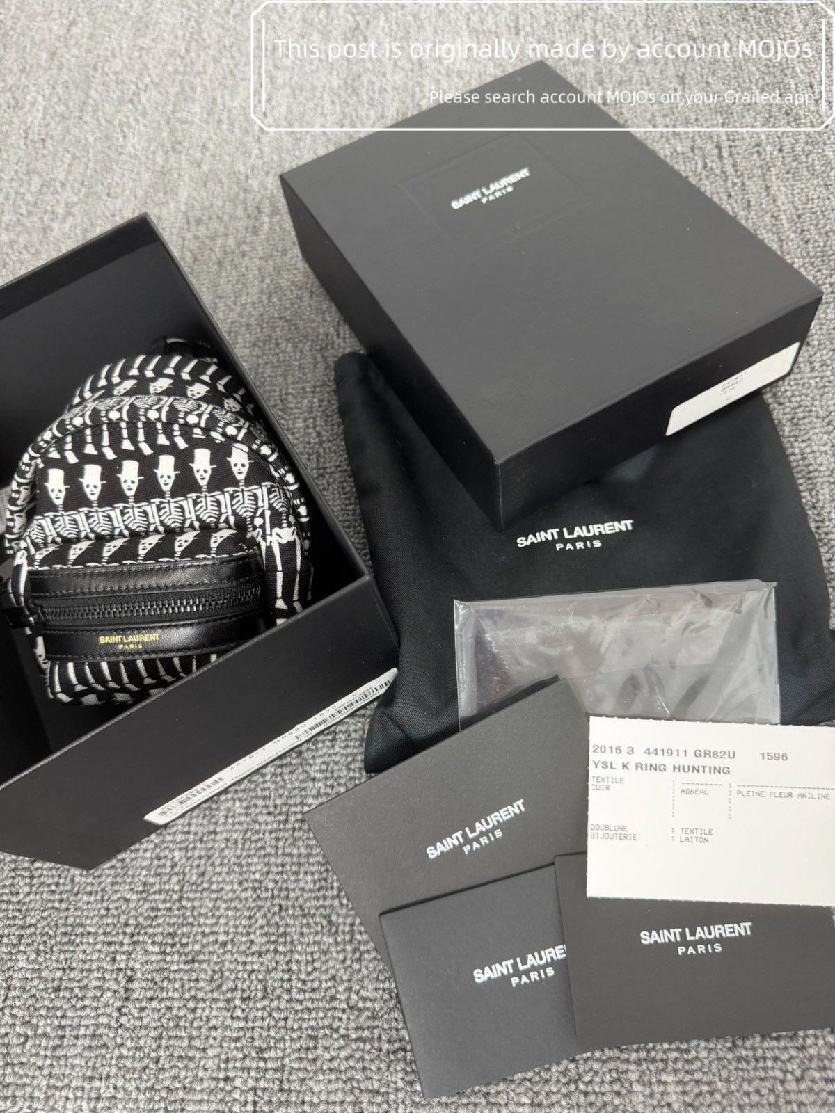 Saint Laurent Paris Saint Laurent Paris Skeleton Key Chain Wallet Mini Backpack Size ONE SIZE - 7 Thumbnail