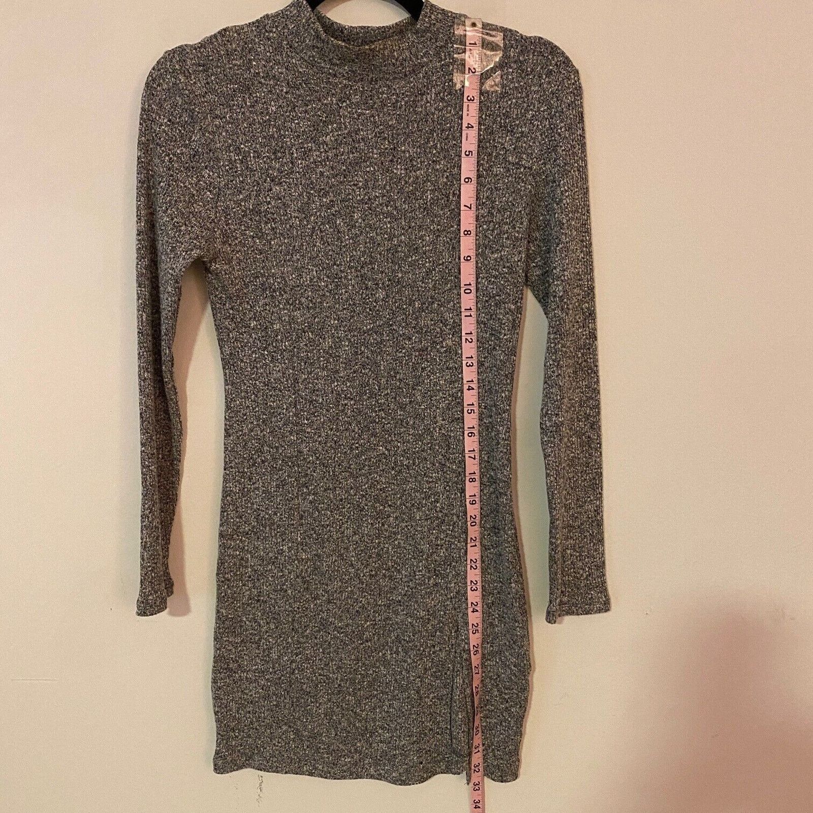 Other Better Be Marled Grey Knit Mock Neck Long Sleeve Mini M Size M / US 6-8 / IT 42-44 - 9 Thumbnail