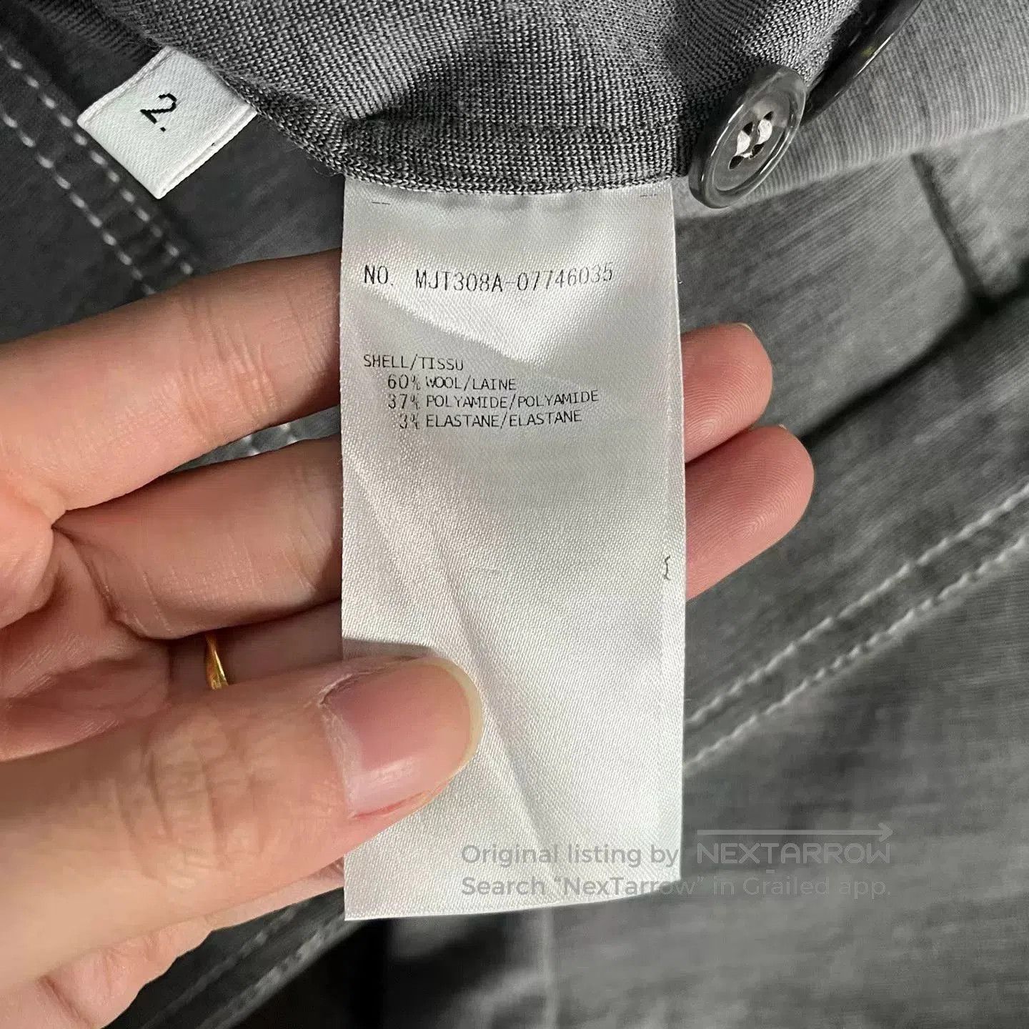 Loro Piana deep gray wool blazer by Thom Browne. Size US M / EU 48-50 / 2 - 4 Thumbnail