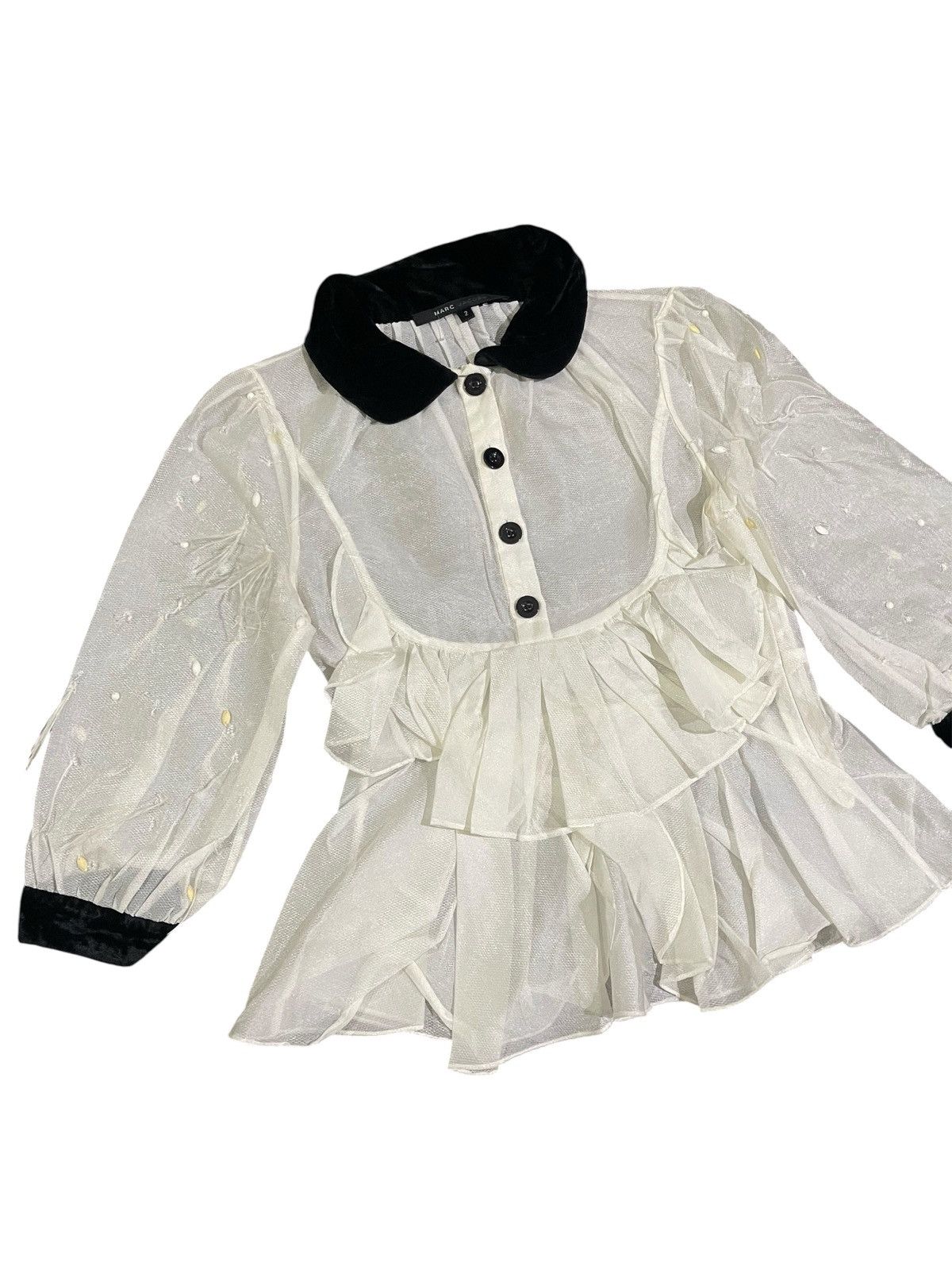 Marc Jacobs Marc Jacobs Mesh White Blouses Size M / US 6-8 / IT 42-44 - 4 Thumbnail