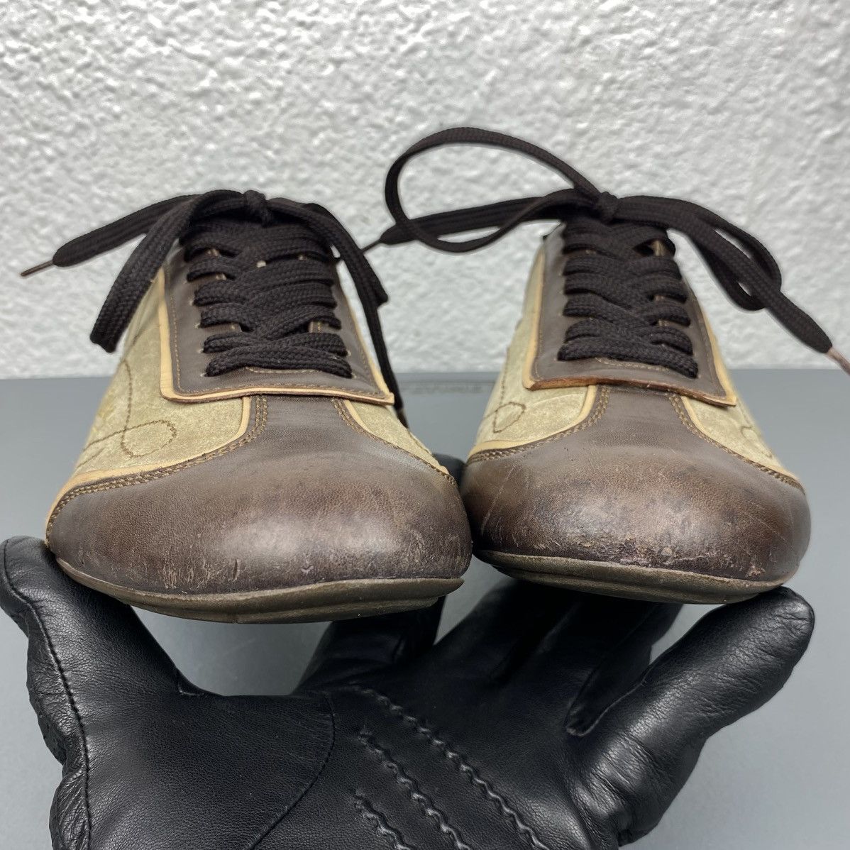 Louis Vuitton Leather Low Trainer Sneakers Size US 7.5 / EU 40-41 - 7 Thumbnail