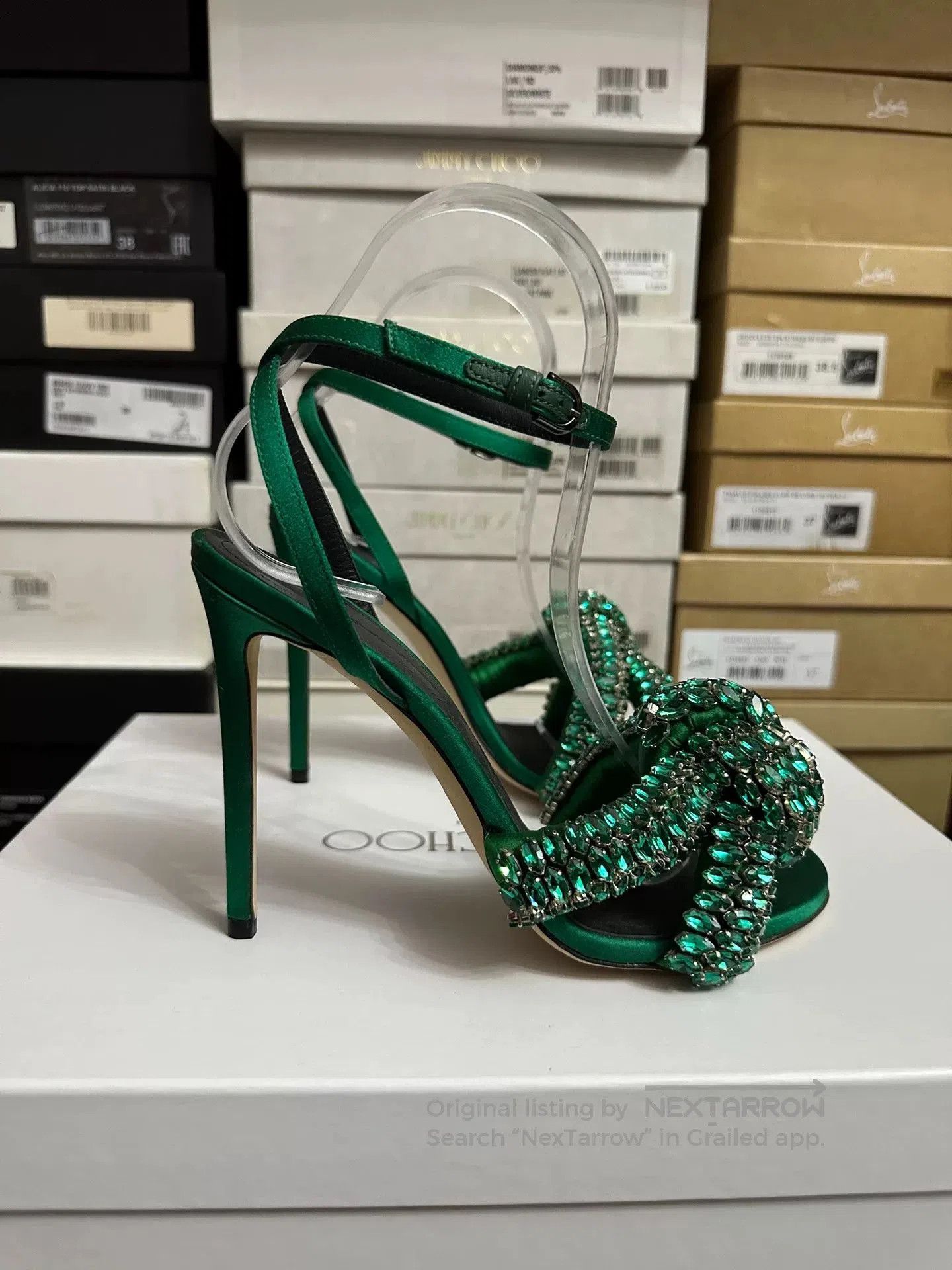 Other Marco de Vincenzo Emerald High-Heel Sandals. Size US 6.5 / IT 36.5 - 6 Thumbnail