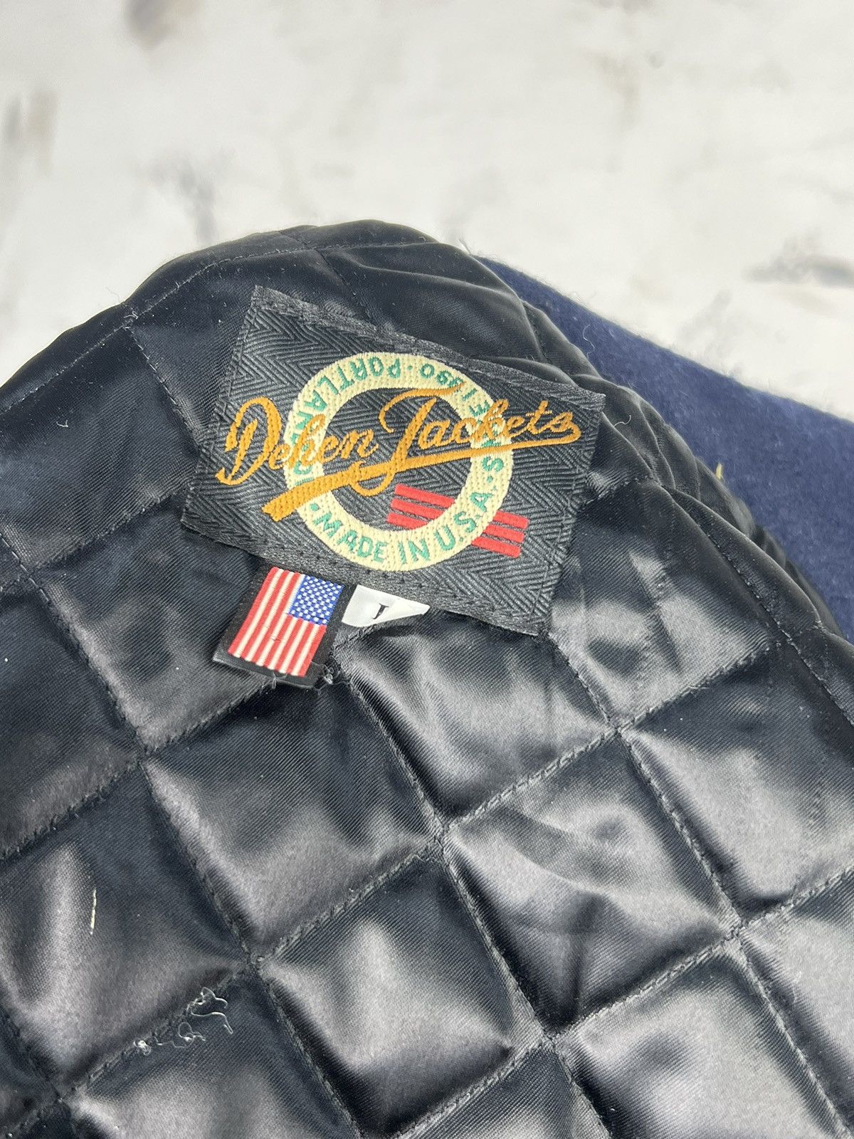 Dehen 1920 Vintage Dehen USA Wool Leather Bomber Jacket Size L Size US L / EU 52-54 / 3 - 8 Thumbnail