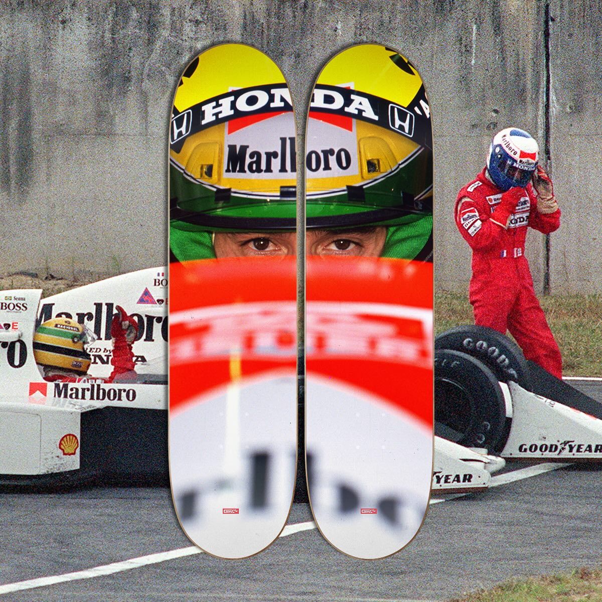 Formula 1 Garage Welt Ayrton Senna "No Idols" F1 Skate Deck Set Size ONE SIZE - 6 Thumbnail
