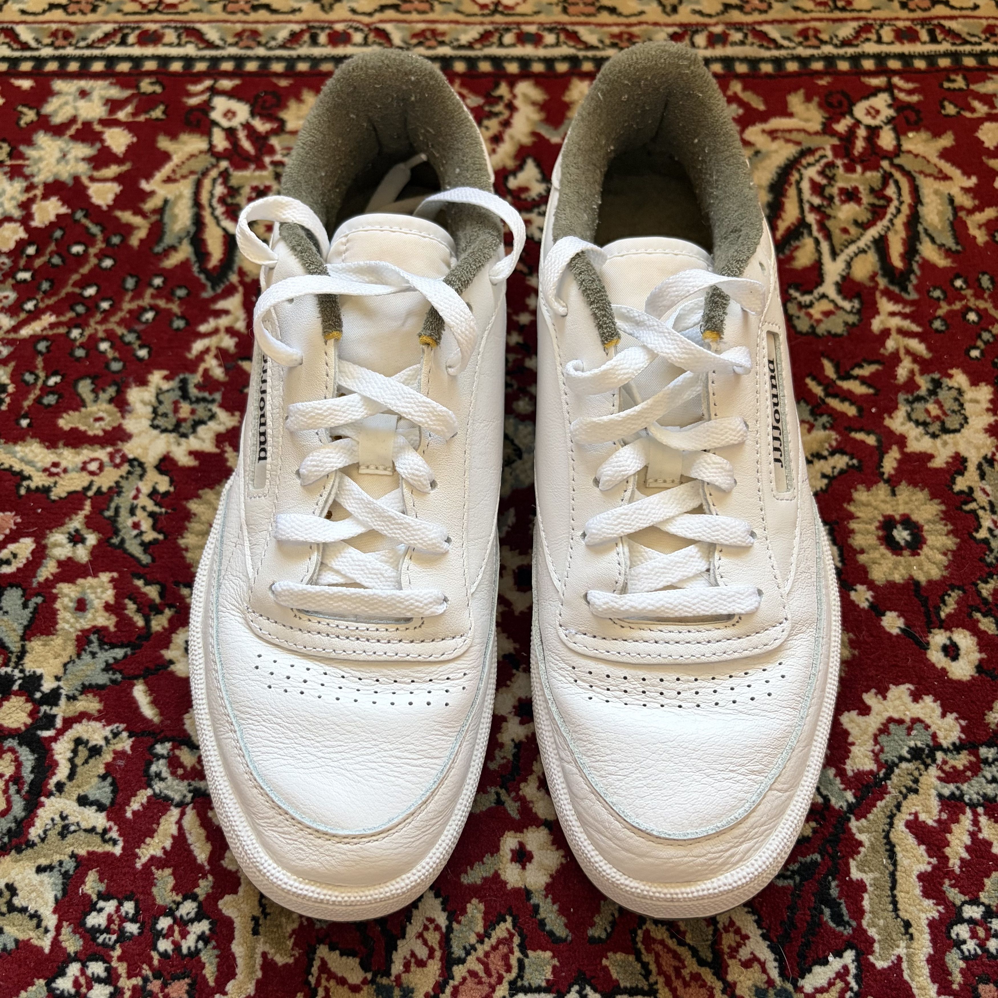 JJJJound × Reebok Reebok Club C JJJJound White Olive Size US 9 / EU 42 - 3 Thumbnail