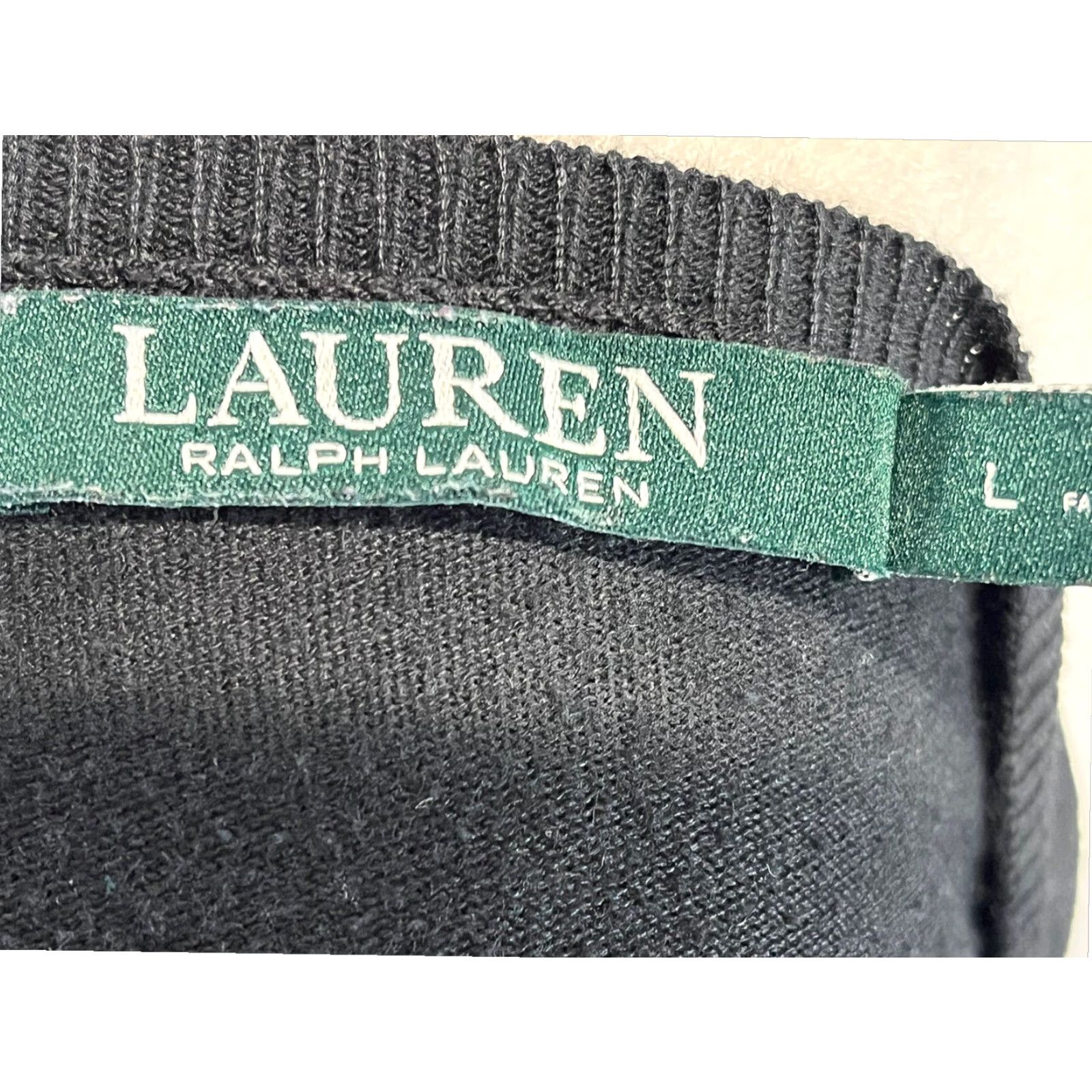 Ralph Lauren Lauren Ralph Lauren Silk Blend Sweater Large Black Lightweight Long Sleeve Womens Size L / US 10 / IT 46 - 6 Thumbnail
