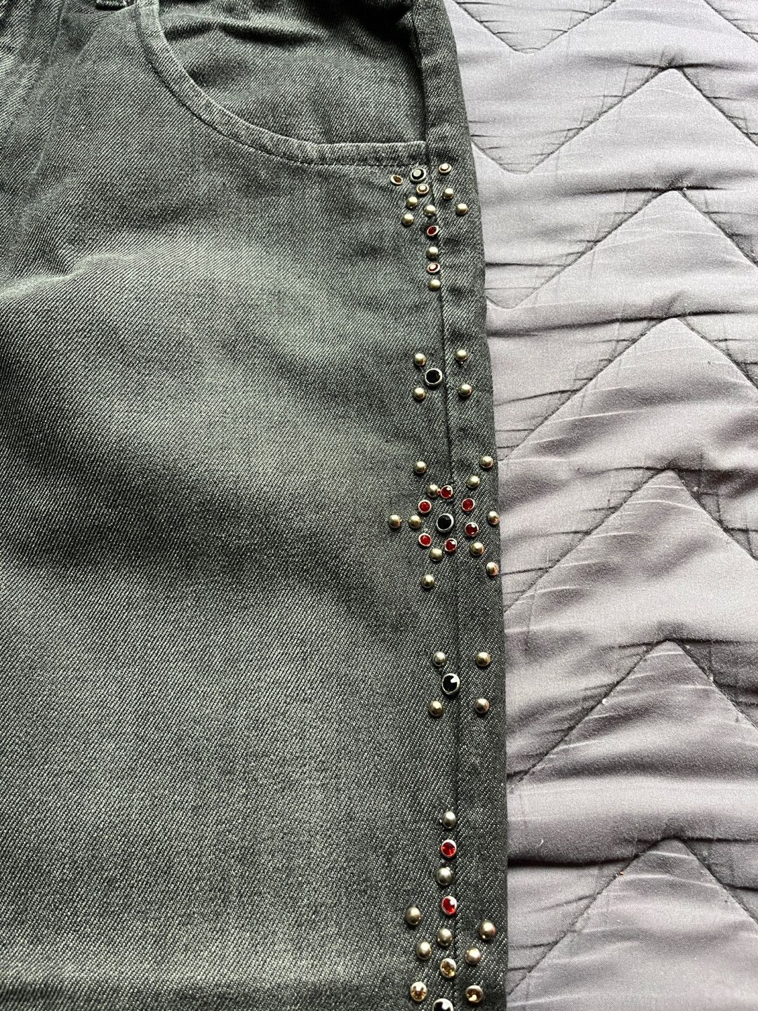 Bluemarble Bluemarble stud-embellished wide leg denim jean Size US 30 / EU 46 - 8 Thumbnail