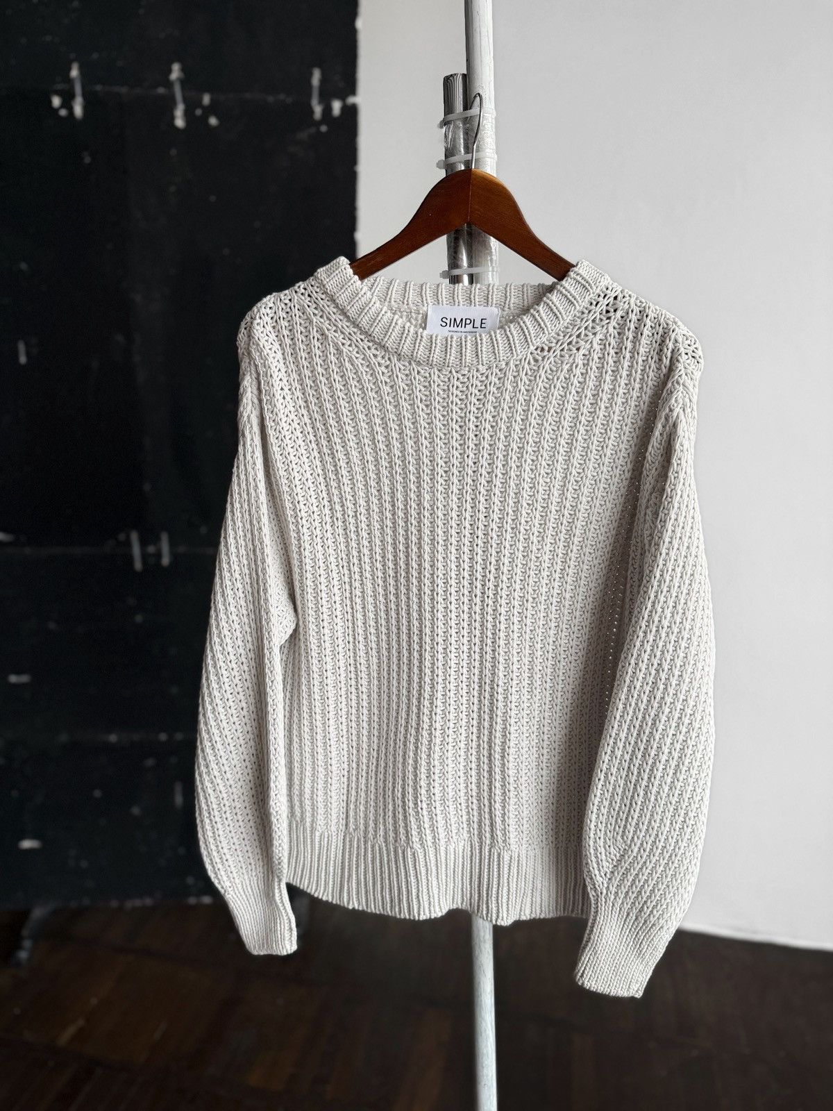 SIMPLE PROJECT Simple Maureen Italy Womens Sweater Cotton Acrylic Knit Size S / US 4 / IT 40 - 5 Thumbnail