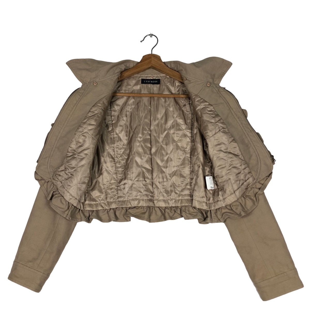 Japanese Brand 🔥Vtg Cropped Biker Jacket Bondage Parachute L’Est Rose Size US M / EU 48-50 / 2 - 12 Thumbnail