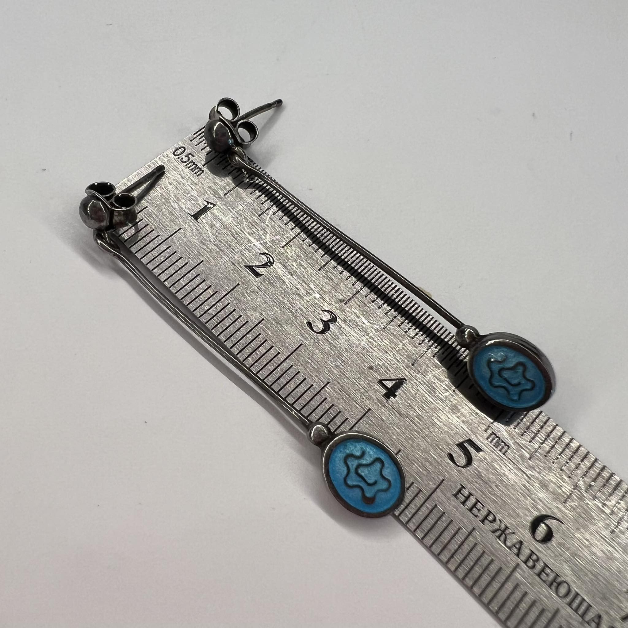 Vintage Vintage Jewelry Sterling Silver 925 Women's Stud Earrings Size ONE SIZE - 2 Thumbnail