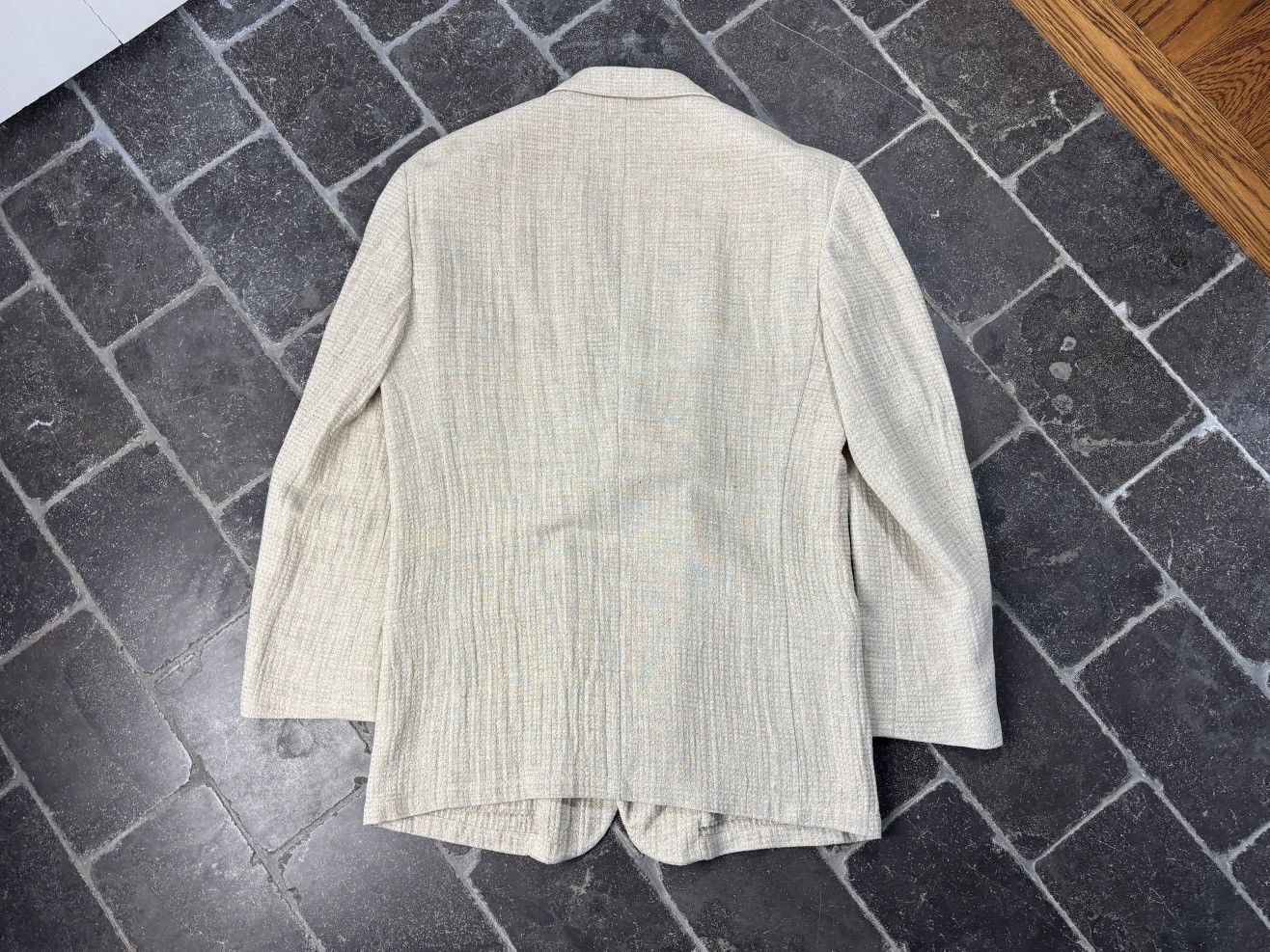 Emporio Armani S/S 1994 Emporio Armani Jacket 90s Vintage Linen Blazer Puck Size 48R - 19 Thumbnail