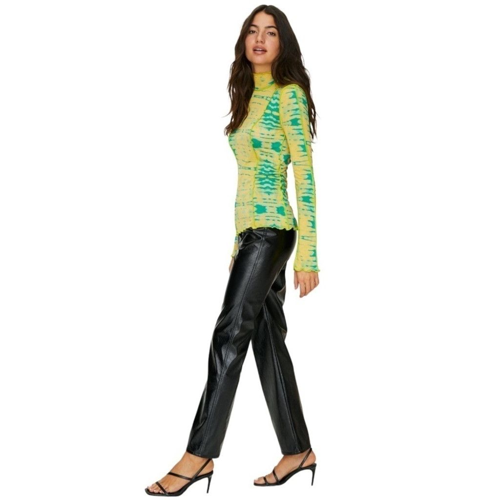 Aritzia WILFRED Orbit Modal Long Sleeve Top Citron/Green XXS Size XXS / US 00 / IT 34 - 3 Thumbnail