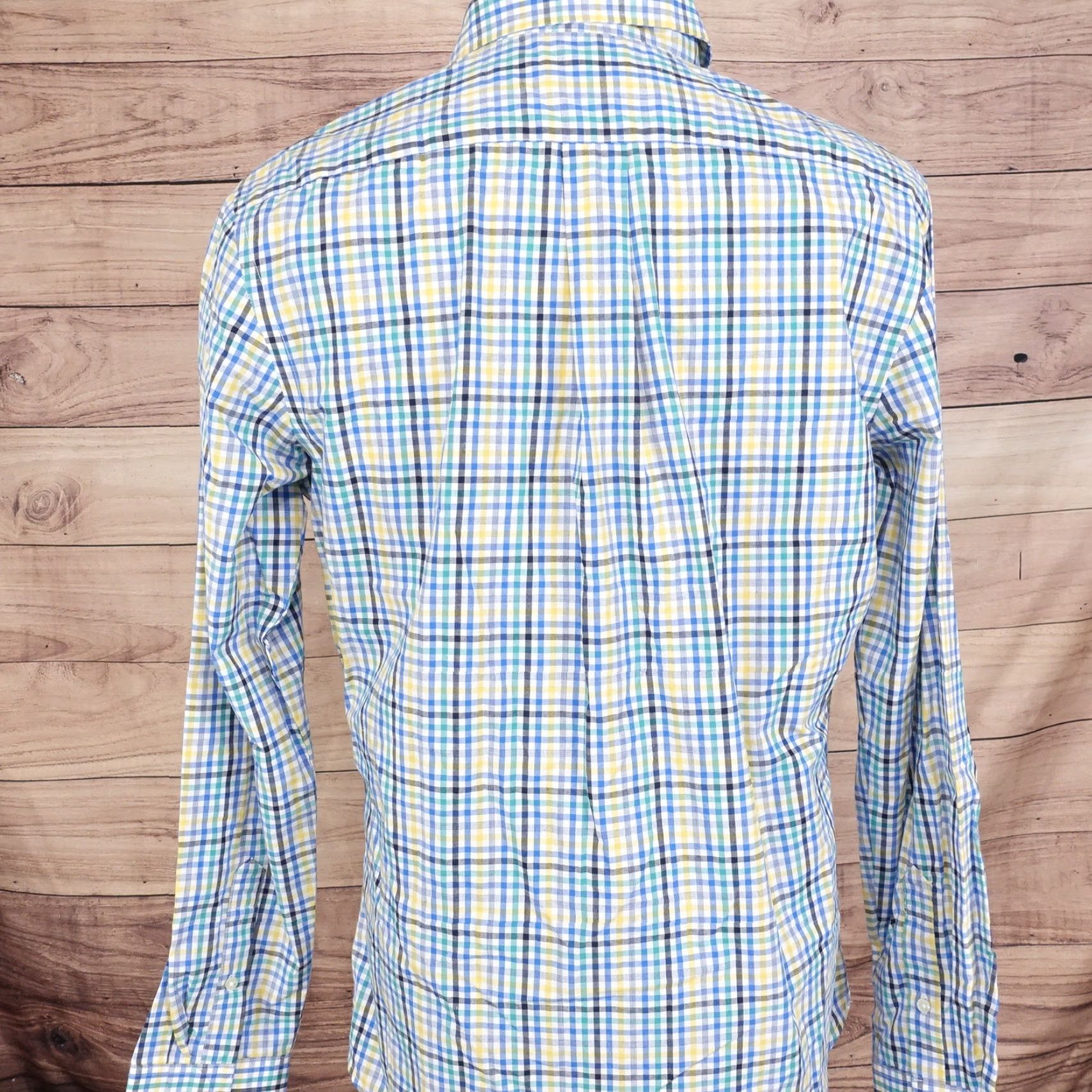 Van Heusen VAN HEUSEN Slim Fit Gingham Check Button-Up Shirt M Multicolor Regular Long Sleeve Mens Size US M / EU 48-50 / 2 - 4 Thumbnail
