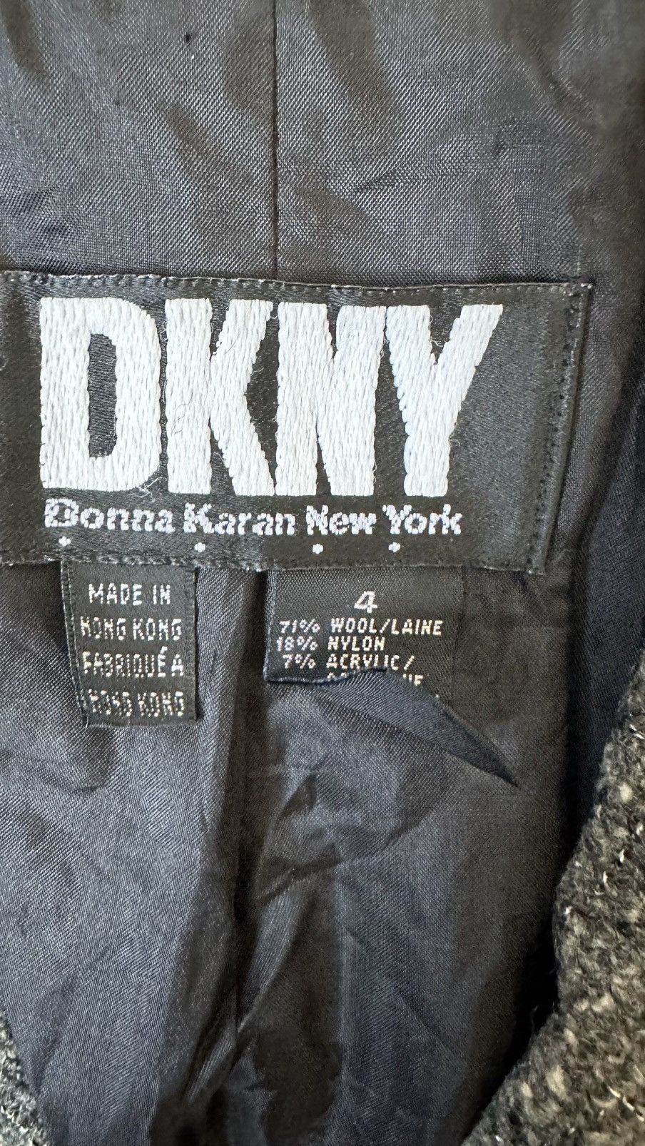 DKNY VINTAGE DKNY WOOL BLAZER Size 38S - 5 Thumbnail