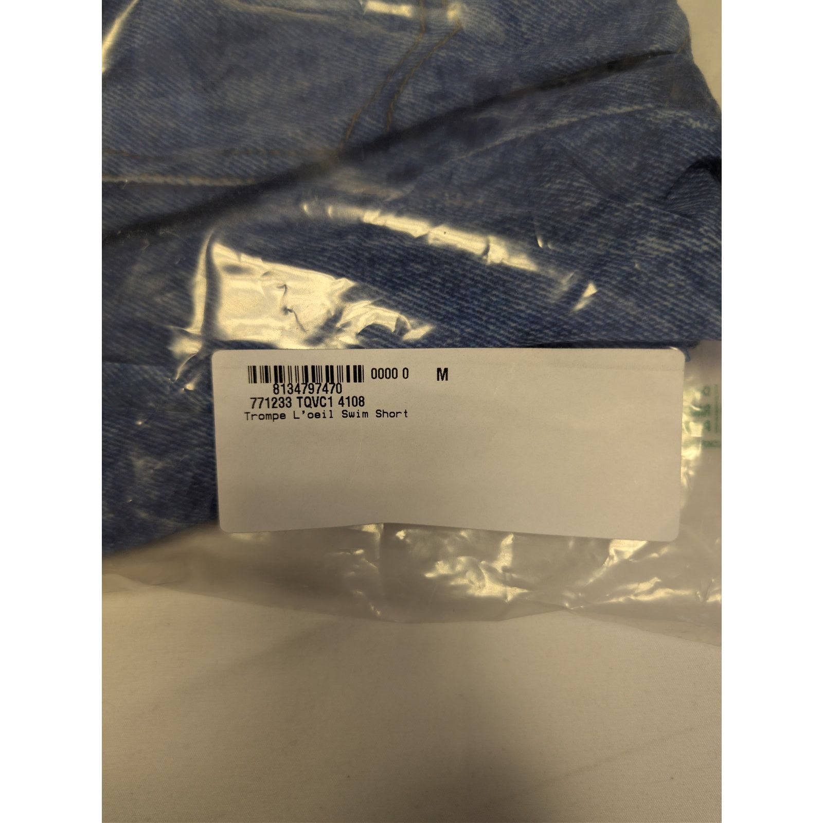 Balenciaga o1rshd1 Trompe L'oeil Swim short in blue Size US 32 / EU 48 - 23 Thumbnail