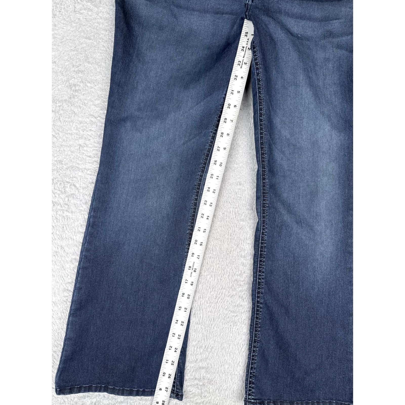 Lee Riders By Lee Jeans Womens 32 Blue Dark Wash Mid Rise Bootcut Denim Cotton 32x28 Size 24" / US 00 / IT 34 - 7 Thumbnail