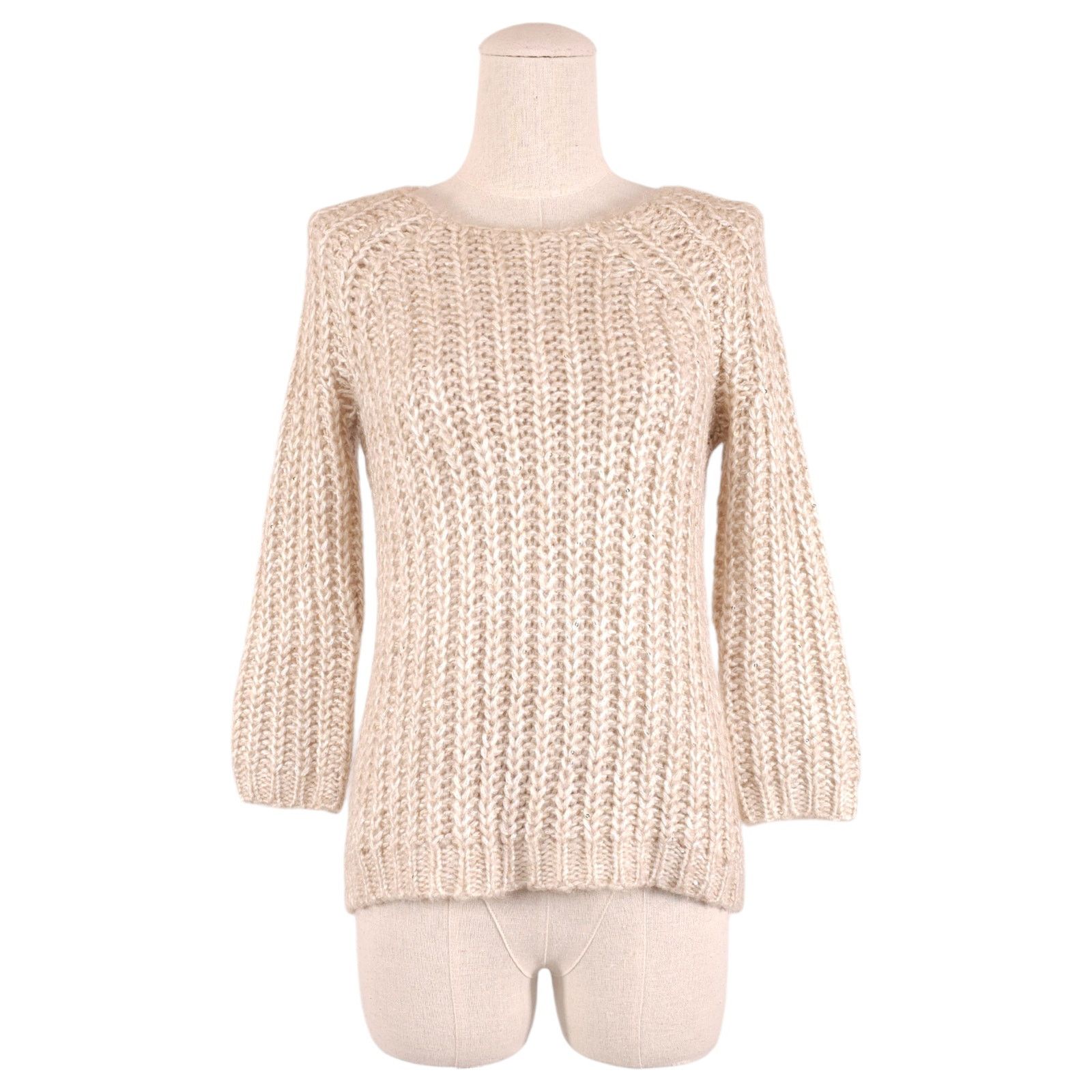 Anthropologie Anthropologie Knitted & Knotted Sunstitch Sequin Sweater XS Size XS / US 0-2 / IT 36-38 - 1 Thumbnail