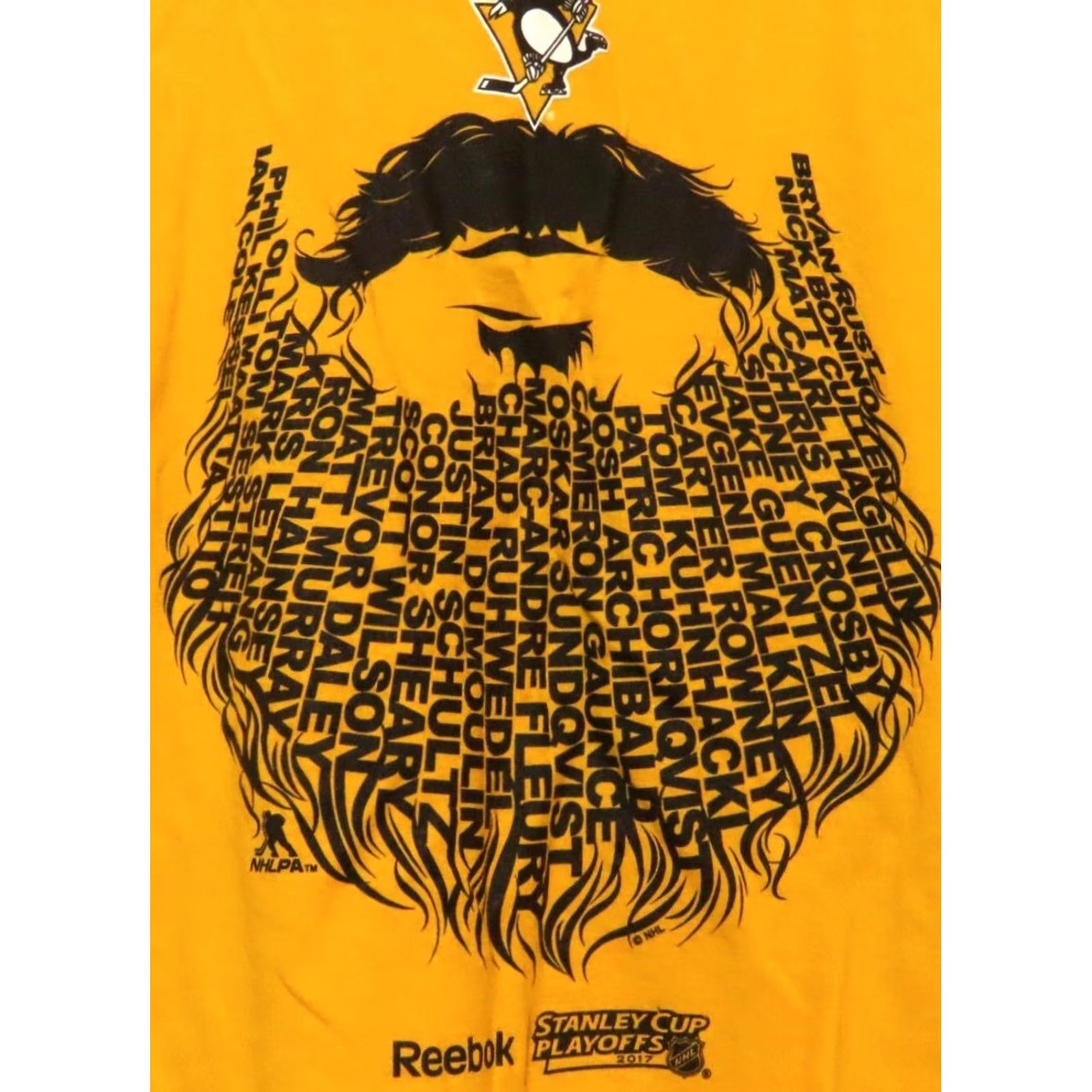 Reebok VINTAGE Reebok Pittsburgh Penguins Stanley Cup Playoffs NHL 2017 Gold Tshirt Mens Small Size US S / EU 44-46 / 1 - 6 Thumbnail