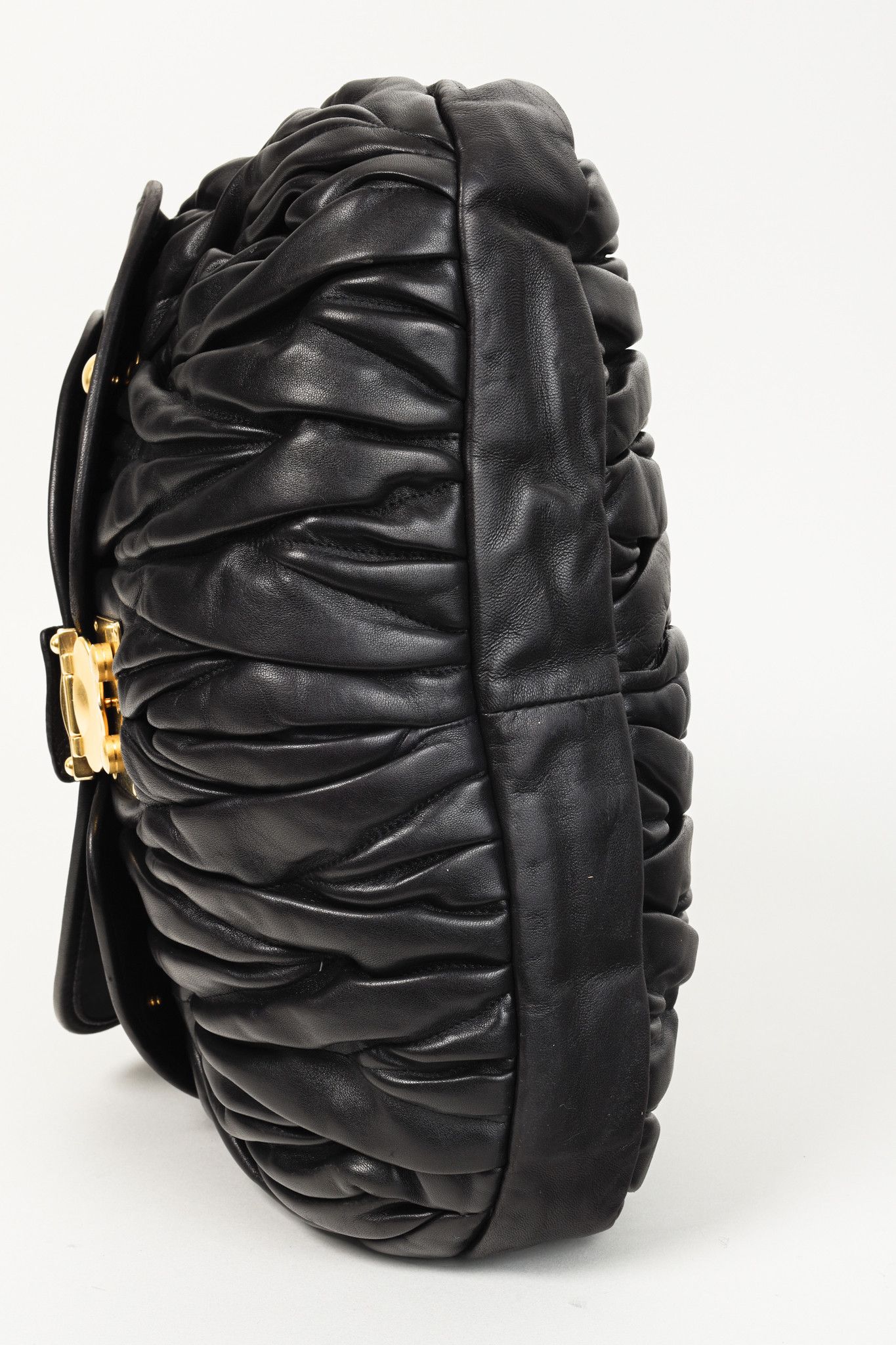Miu Miu MIU MIU Black Nappa Matelasse Coffer Hobo Bag Size ONE SIZE - 5 Thumbnail
