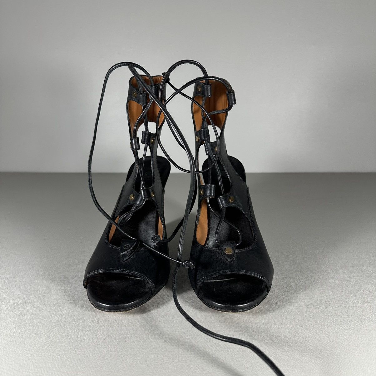 Chloe Chloe Leather Eliza Gladiator Wedge Sandals Size US 6.5 / IT 36.5 - 4 Thumbnail
