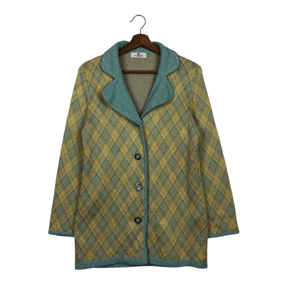 Japanese Brand 📌Vintage Tweed Jacket Design Courreges Paris Issey Miyake Size M / US 6-8 / IT 42-44 - 2 Thumbnail