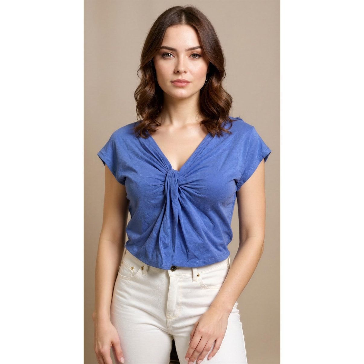 Michael Kors Michael Michael Kors Blouse Women's Medium Blue Tunic Top Size M / US 6-8 / IT 42-44 - 1 Thumbnail