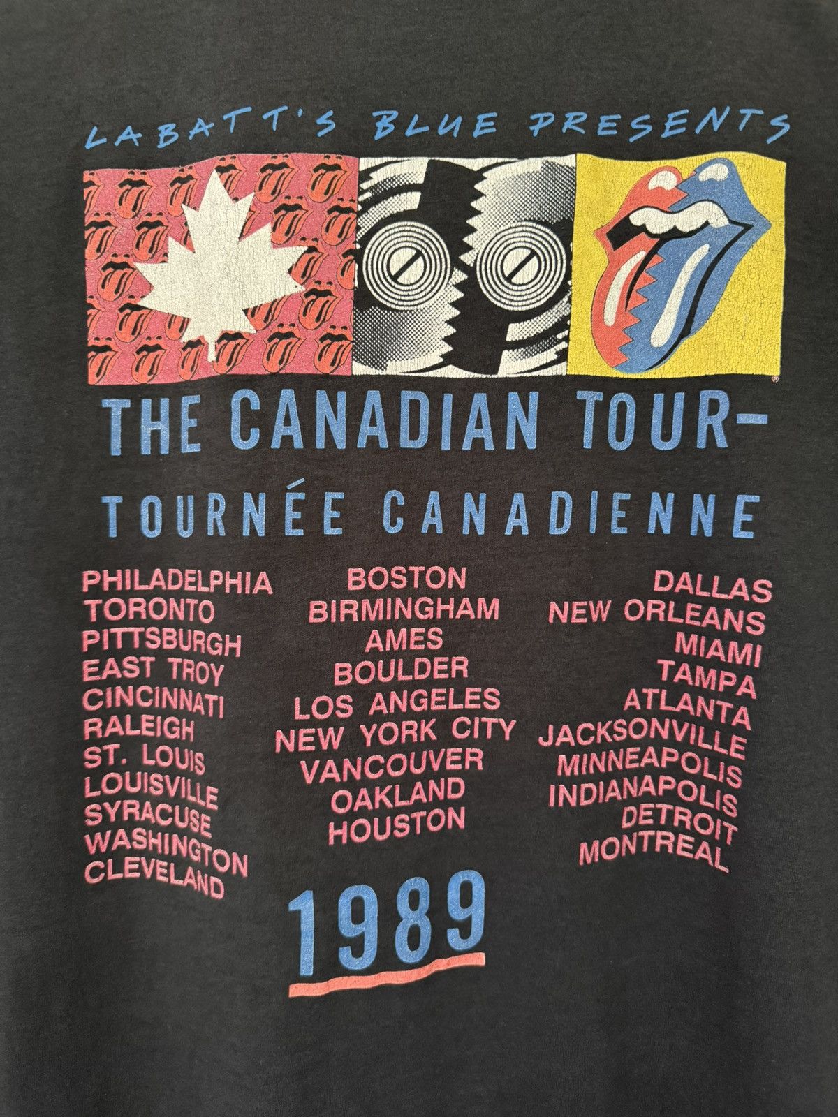Band Tees × The Rolling Stones × Vintage Vintage ROLLING STONES CANADIAN TOUR 1989 PS01 Size US L / EU 52-54 / 3 - 6 Thumbnail
