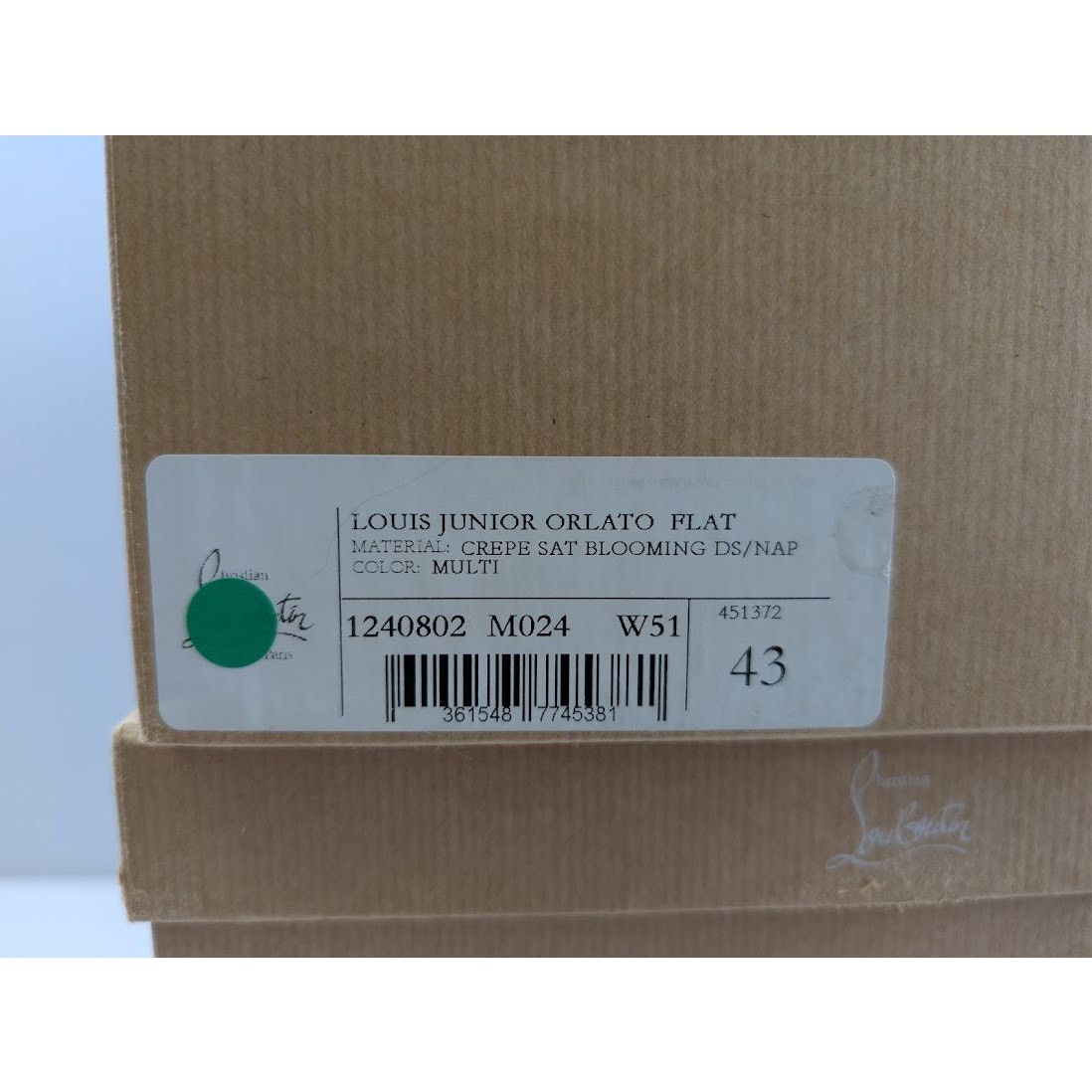 Christian Louboutin o1rshd1 Louis Junior Orlato flat sneaker with a floral print Size US 10 / EU 43 - 21 Thumbnail