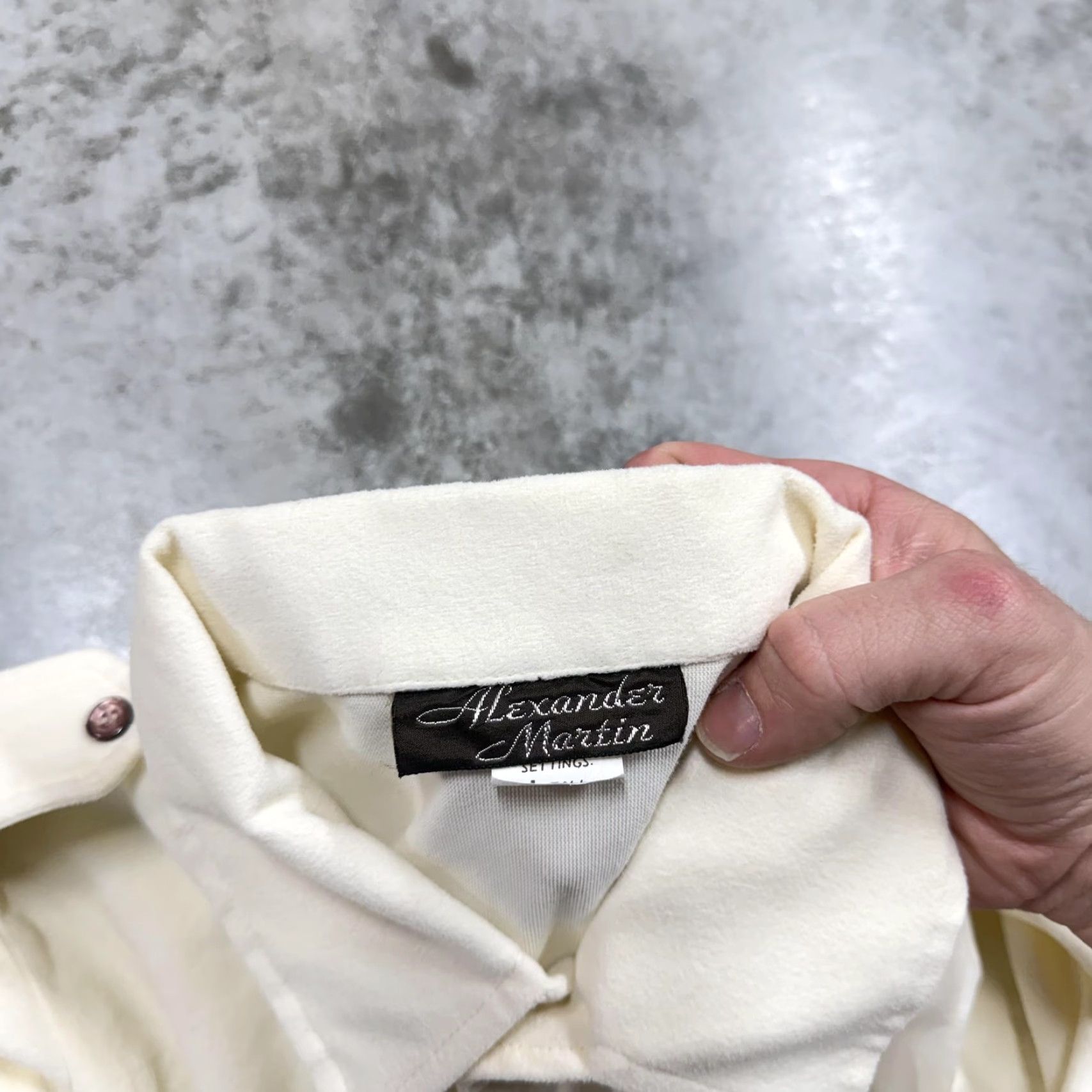Epaulet VINTAGE Alexander Martin Shirt Mens LT White Military Epaulet Button Front Long Sleeve Size US L / EU 52-54 / 3 - 3 Thumbnail