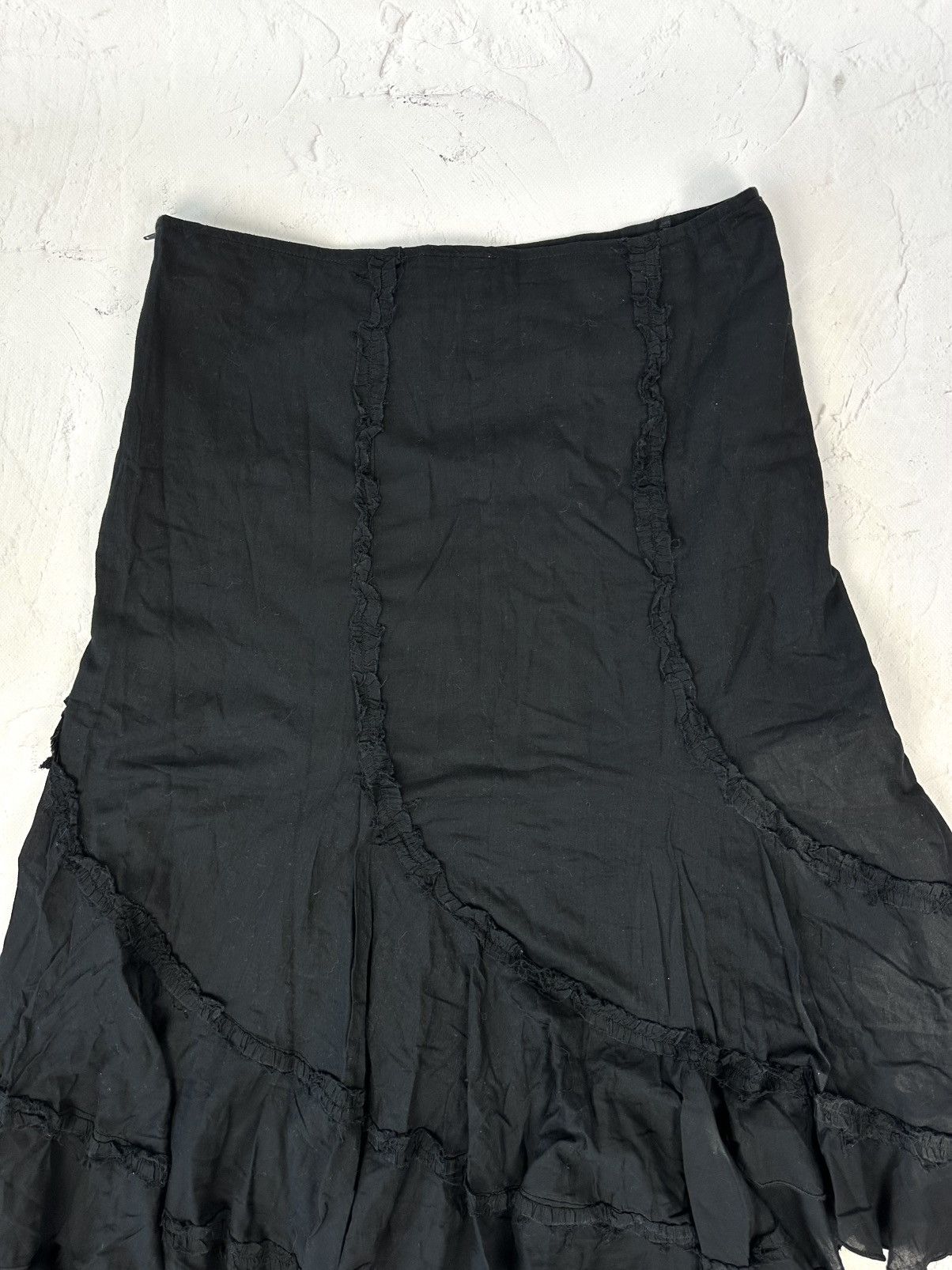 If Six Was Nine × Japanese Brand × Vintage Vintage Flared Black Skirt Size 27" / US 4 / IT 40 - 8 Thumbnail