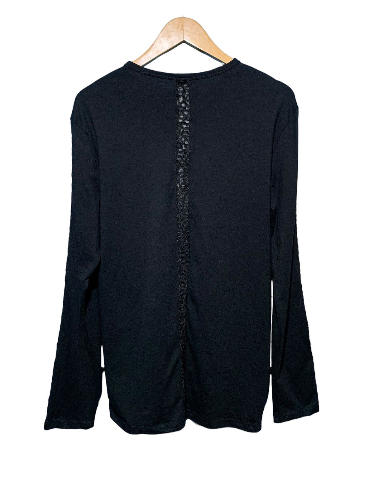Armani × Armani Collezioni × Vintage Vintage Armani jeans fur trimmed tape longsleeve Size US L / EU 52-54 / 3 - 8 Thumbnail