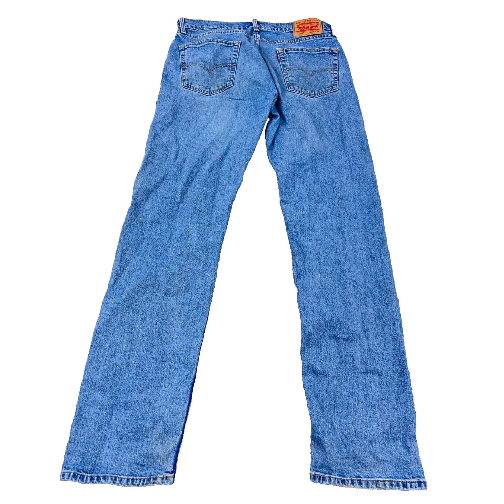 Levi's Levi's 505 Jeans Men 34x36 Straight Regular Blue Denim Pants - Levi's 500 Series Modern Classic Size US 34 / EU 50 - 2 Thumbnail